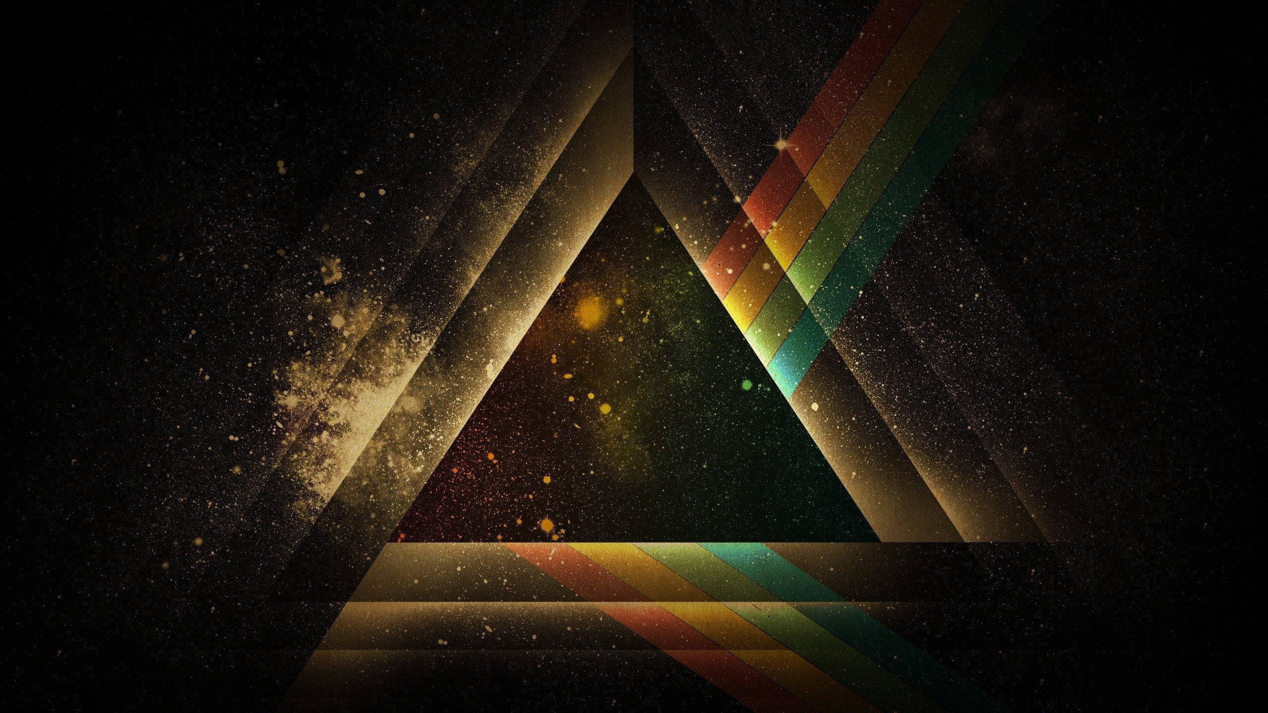 Pink Floyd, Prisma, Arcobaleno, Spazio, Arte astratta, 2560x1440, immagine di sfondo