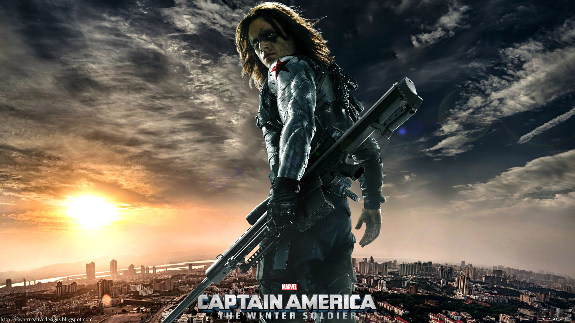 Captain America: The Winter Soldier, Winter Soldier, Bucky Barnes, Marvel, Tramonto, sfondo Full HD
