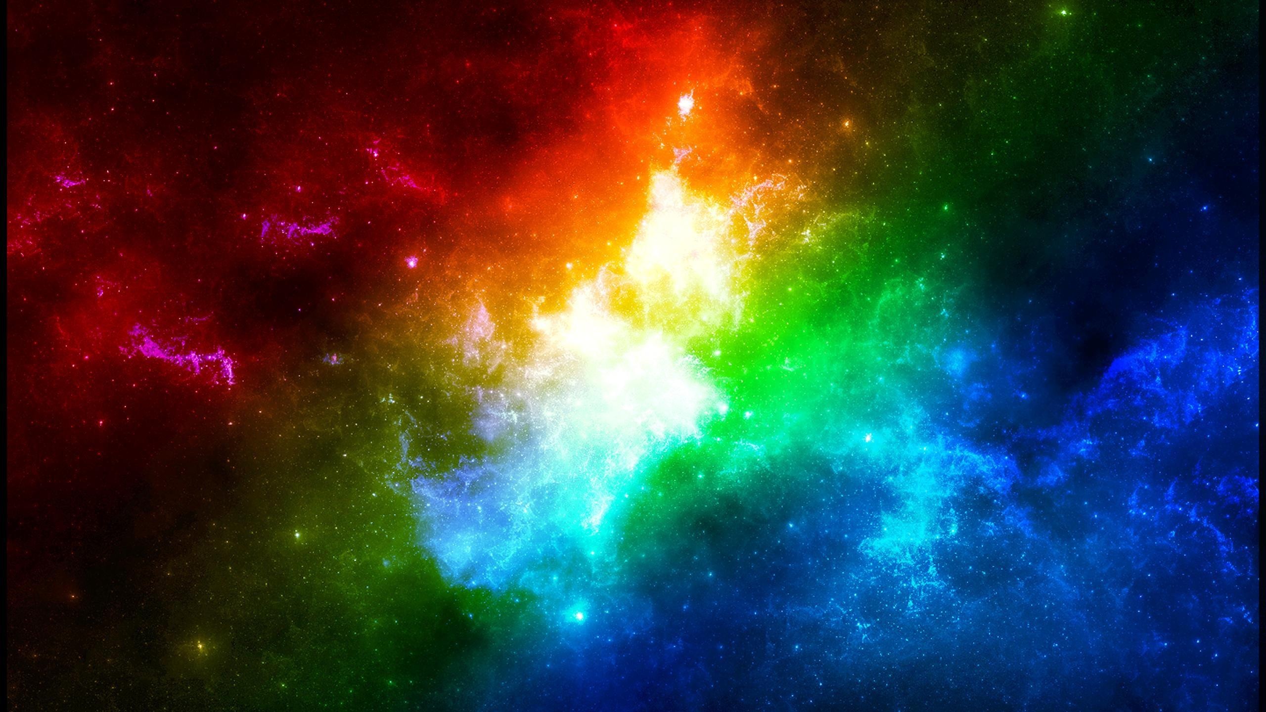 Nebulosa, Spazio, Arcobaleno, Colorato, 2560x1440, immagine di sfondo