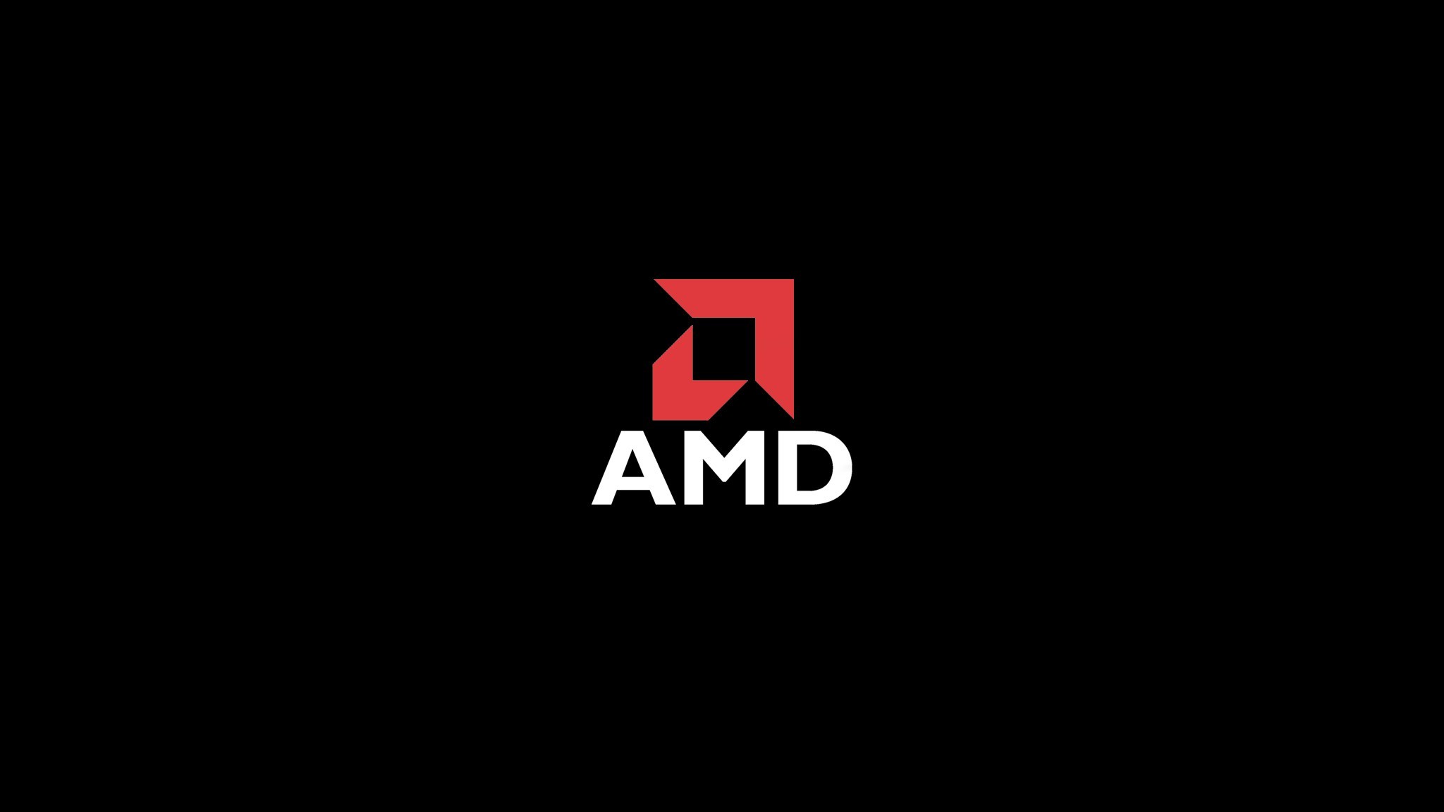 AMD, Logo, Sfondo nero, Full HD, wallpaper per PC