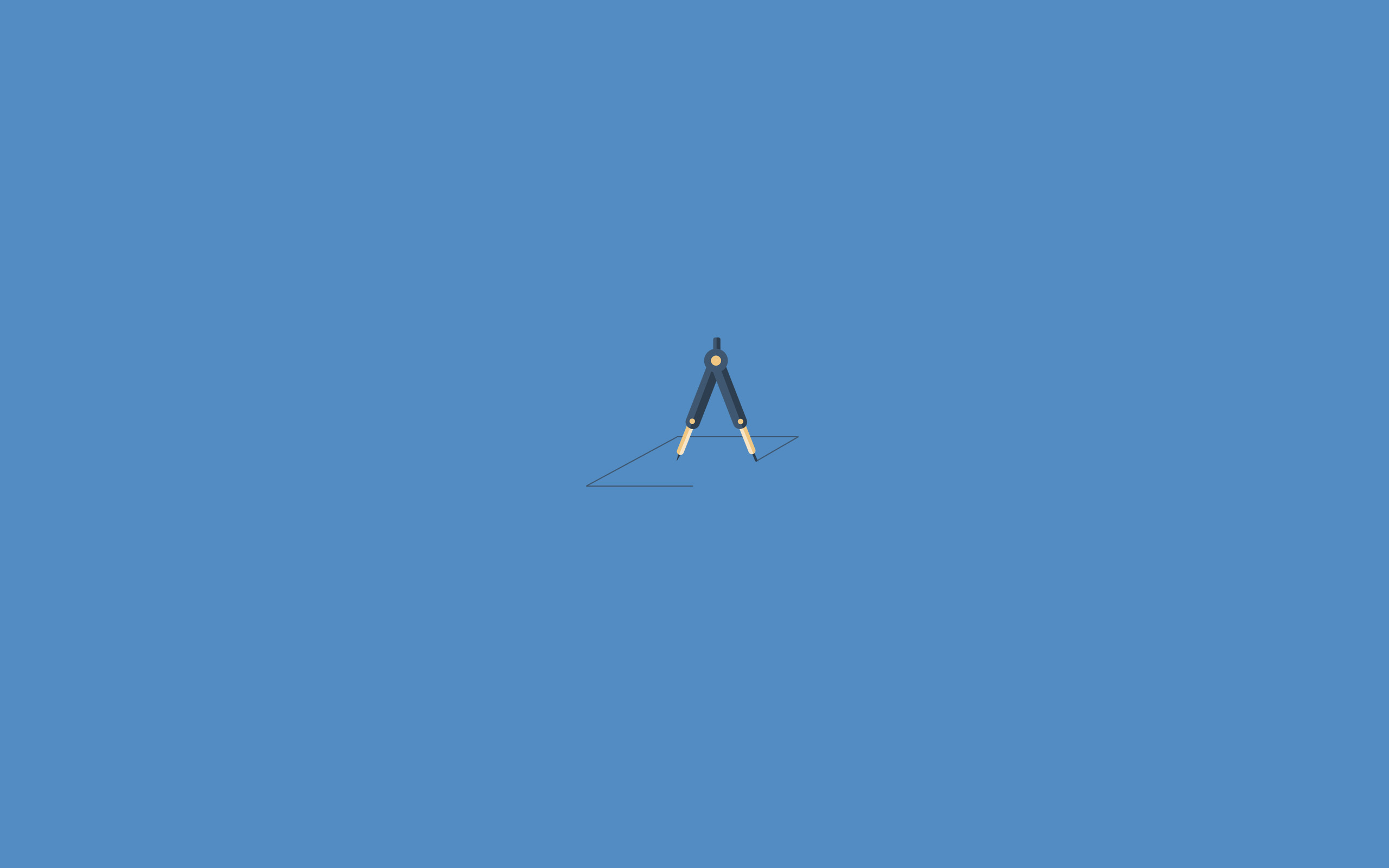Compasso, Triangolo, Blu, Minimalista, 2K, sfondo Windows 11