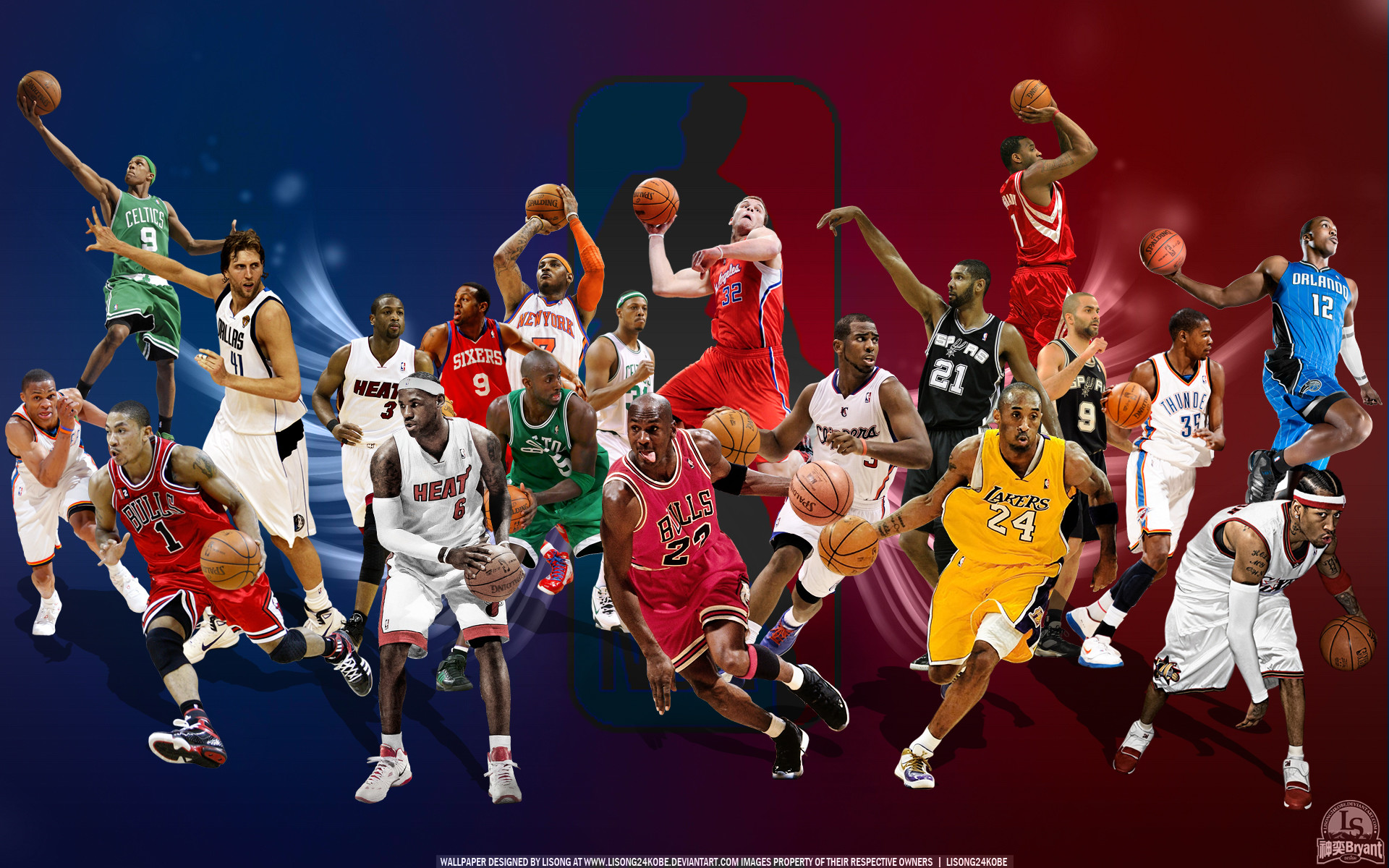 NBA, Logo NBA, Kobe Bryant, LeBron James, Stelle NBA, 1920x1200, sfondo MacBook Pro