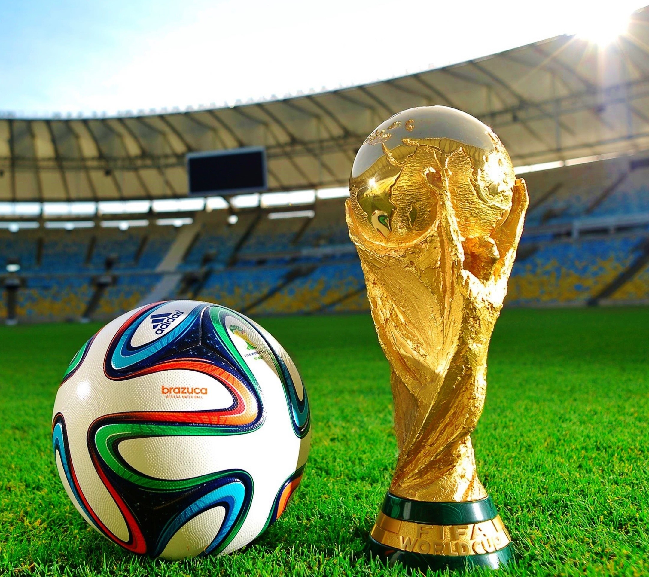 Coppa del Mondo FIFA, Adidas Brazuca, Mondiali 2014, Pallone, Stadio, schermata Home del tablet