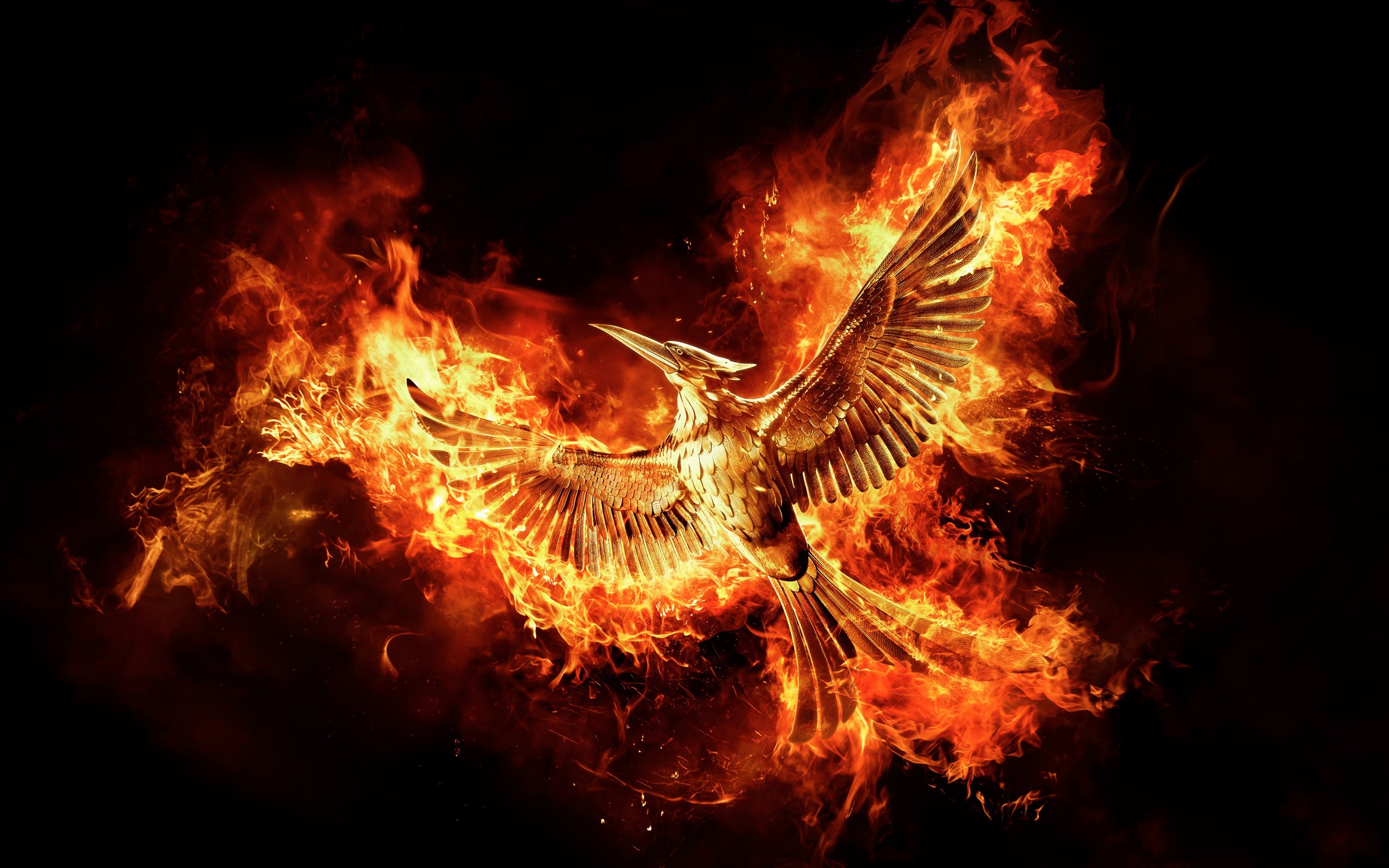 Hunger Games: Il canto della rivolta, Ghiandaia imitatrice, Fuoco, sfondo MacBook Air