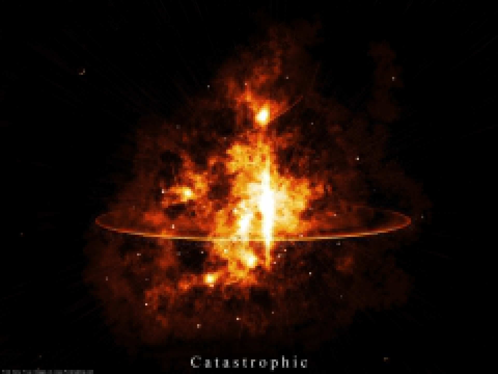Esplosione, Pianeta, Catastrophic, Spazio, Fuoco, Full HD, sfondo per iPad e tablet