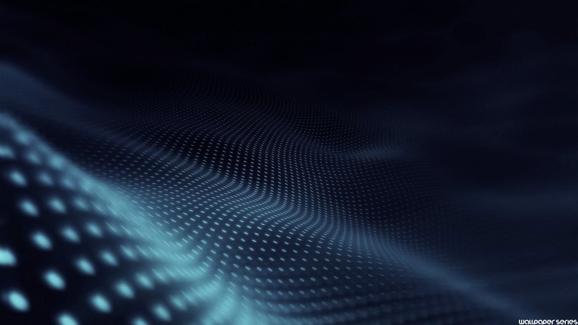 Onda di punti, Astratto, Blu scuro, Tecnologia, Full HD, sfondo desktop