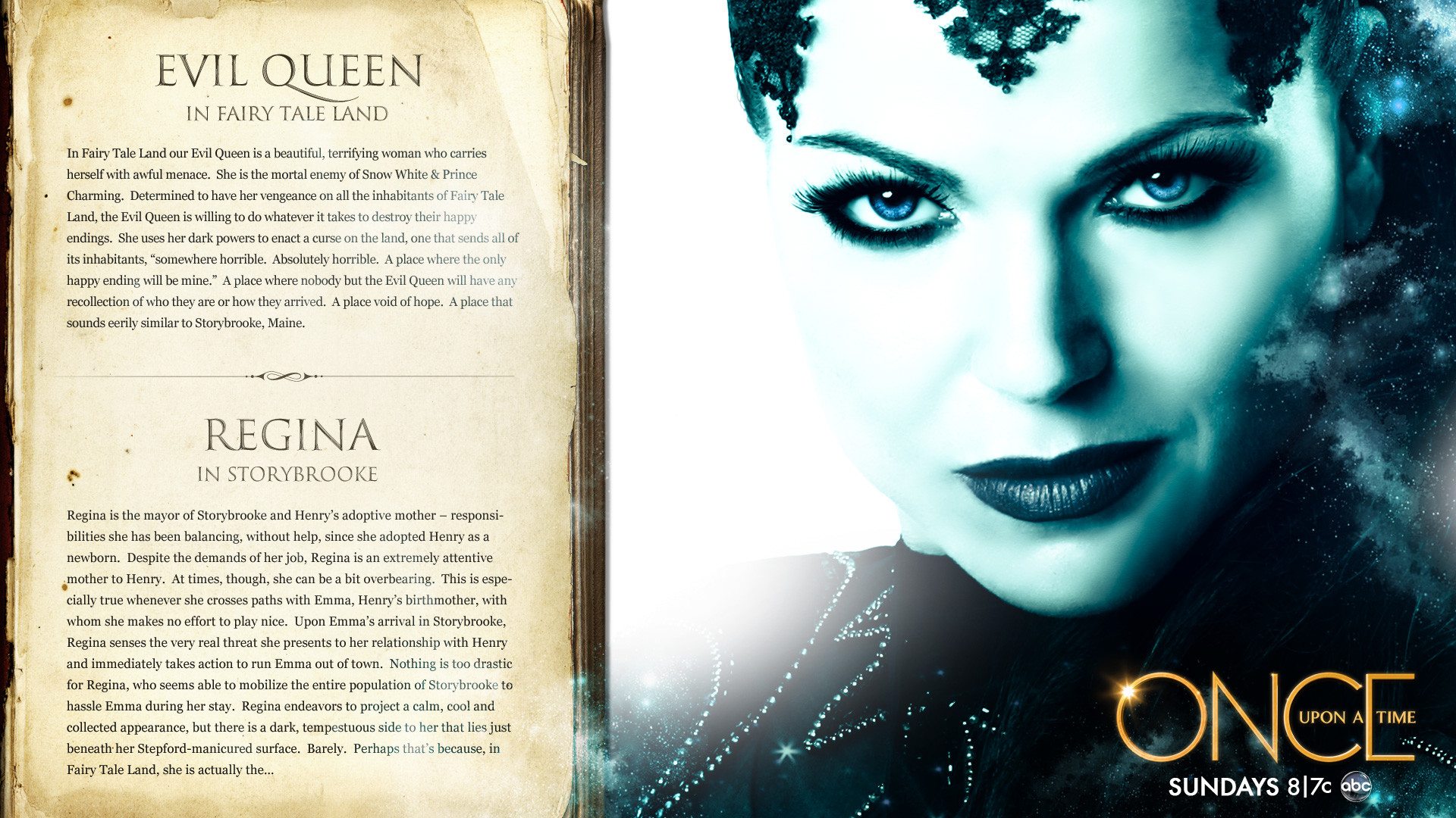 Regina Mills, Regina Cattiva, Lana Parrilla, C'era una volta, Libro, sfondo Full HD per portatile