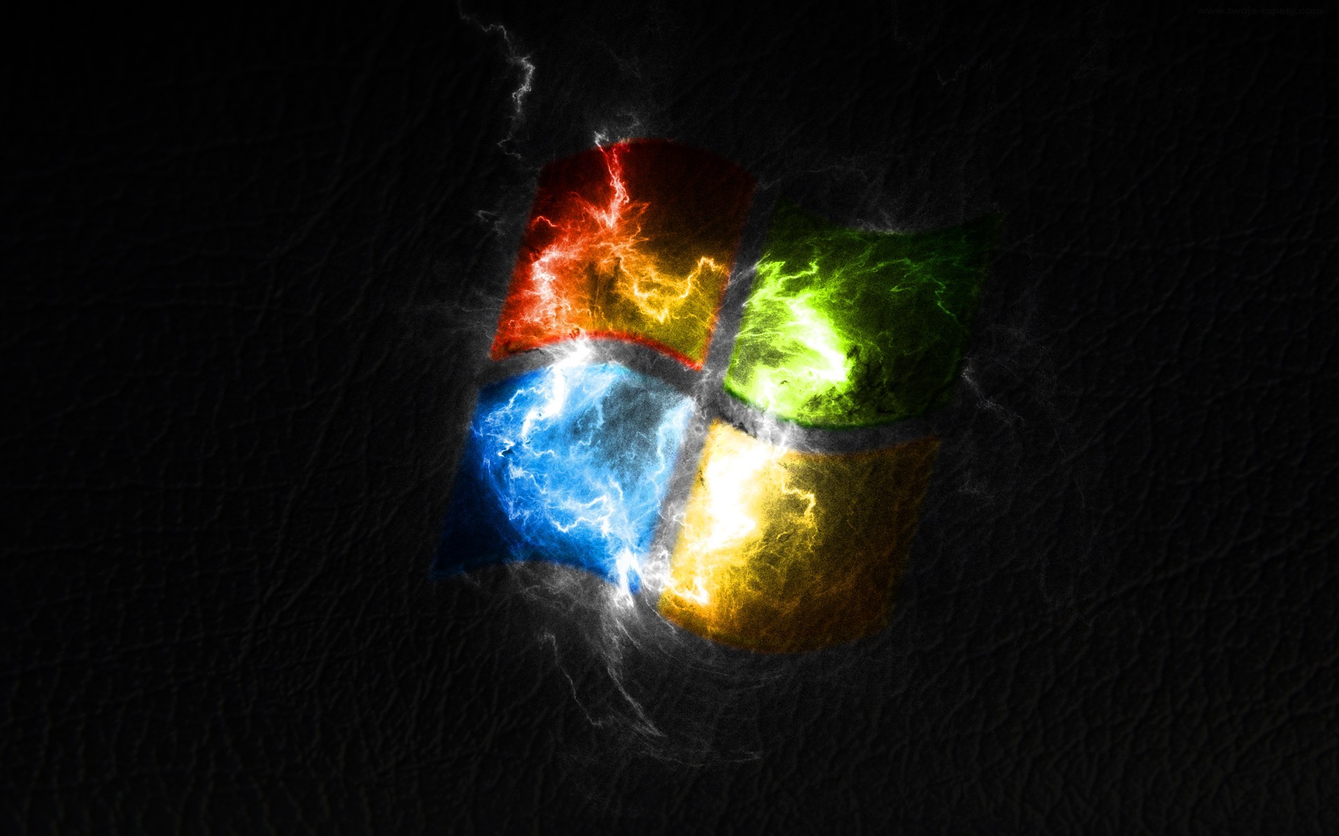 Logo Windows, Fuoco, Sfondo nero, Full HD, wallpaper desktop