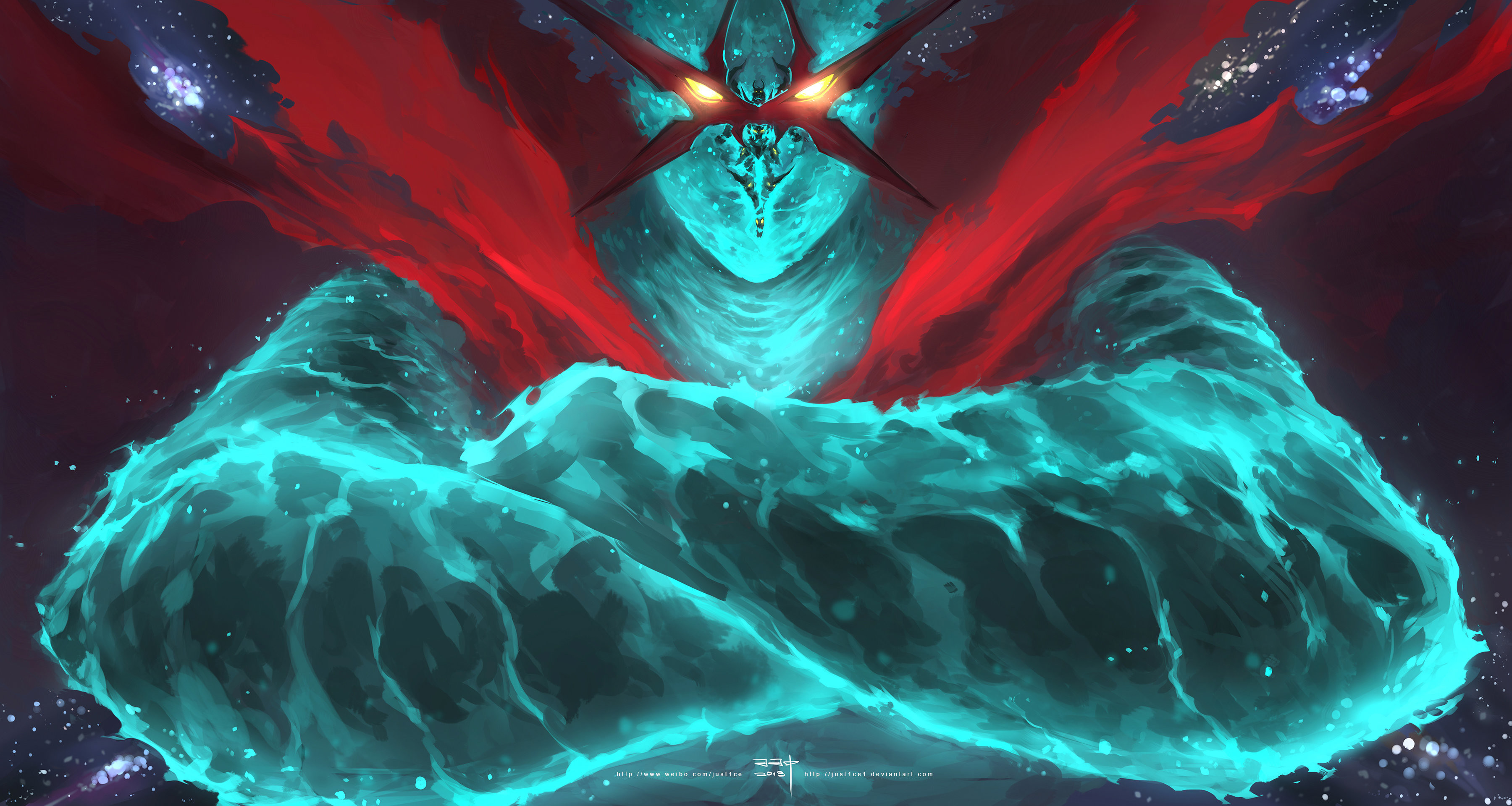 Gurren Lagann, Kamina, Anime, Ciano e rosso, 2K, sfondo desktop