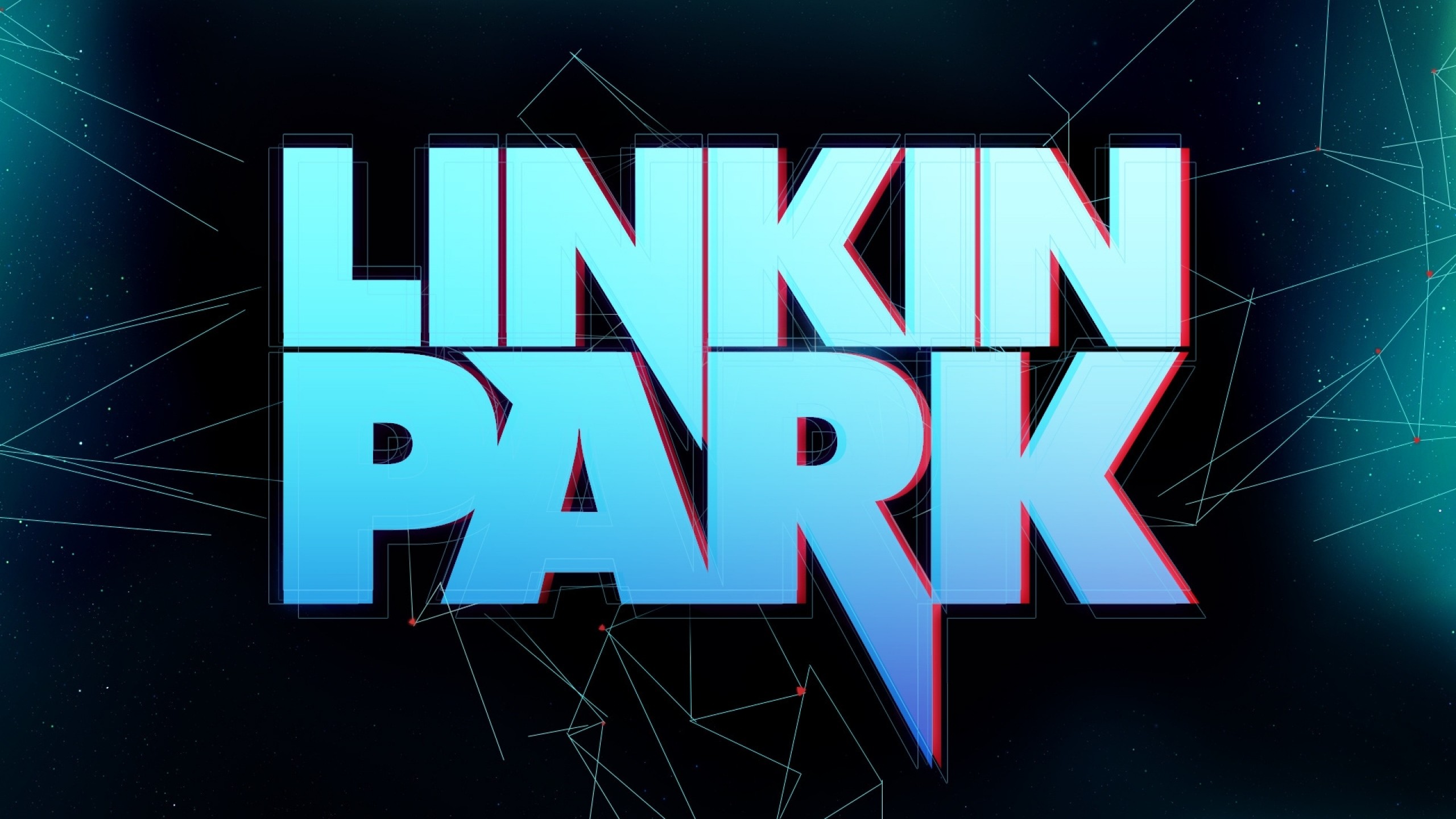 Linkin Park, Scritta, Azzurro, Tipografia, 2K, sfondo per portatile