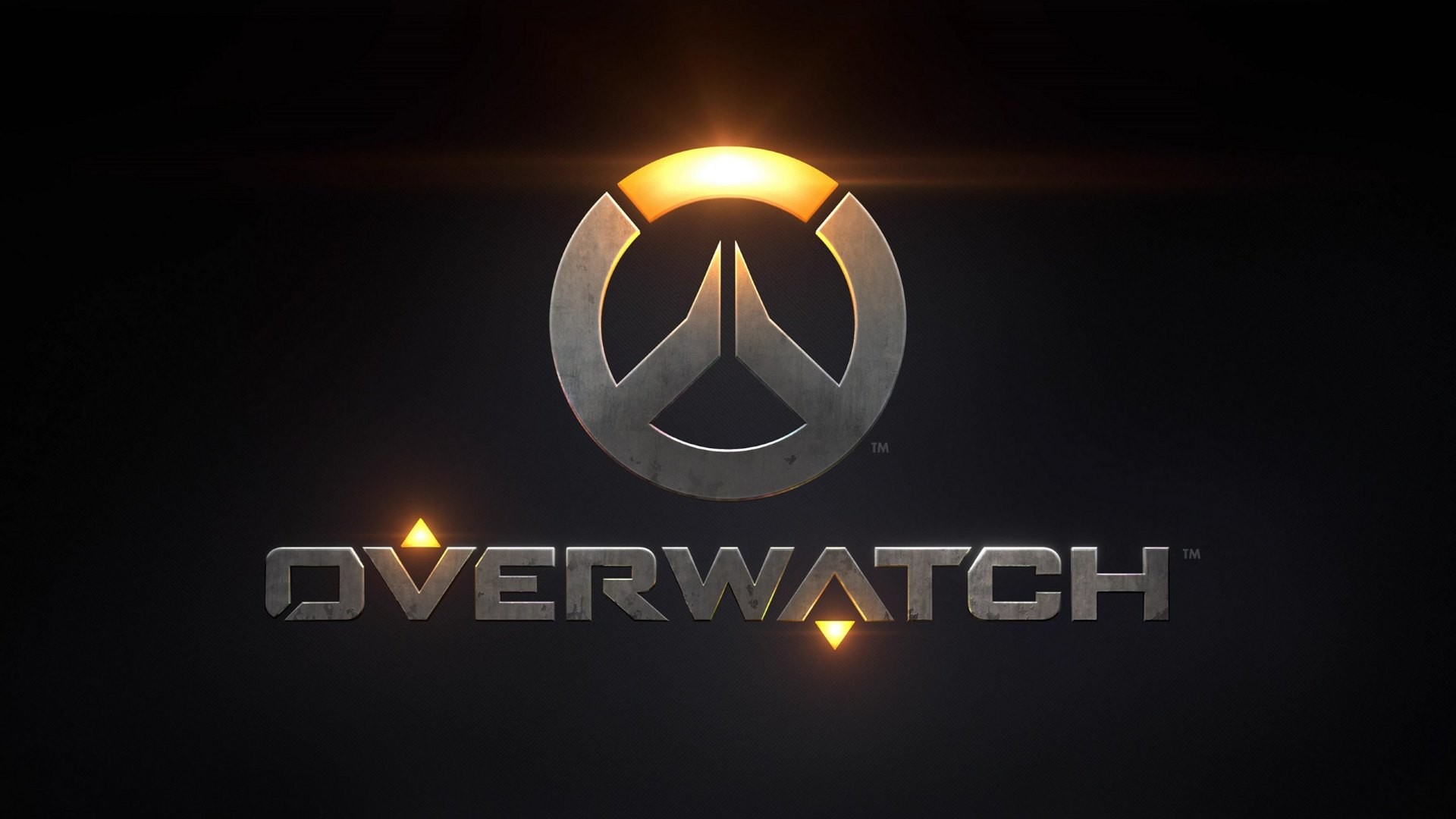 Overwatch, Logo, Blizzard, Sfondo scuro, Full HD, wallpaper per computer