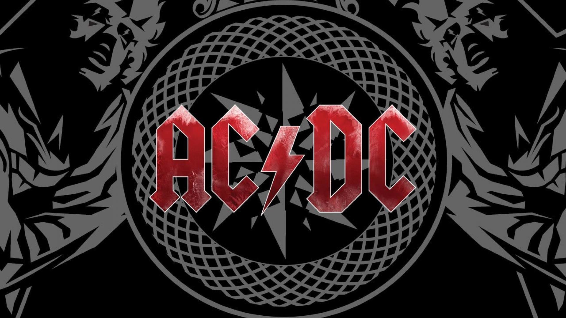 AC/DC, Black Ice, Logo rosso, Grigio, 1920x1080, sfondo per PC