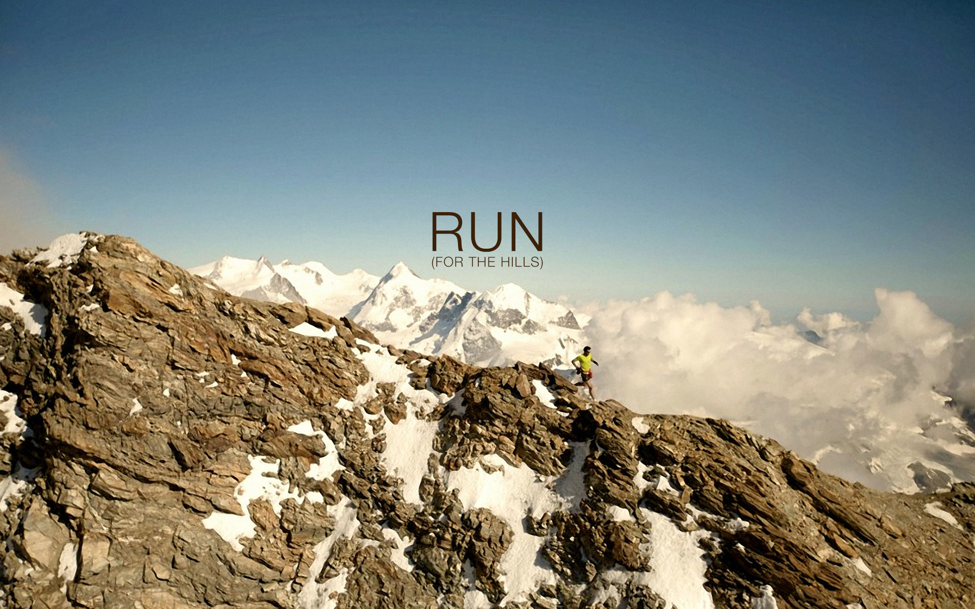 Run for the Hills, Montagna, Neve, Escursionista, 1920x1200, sfondo per PC