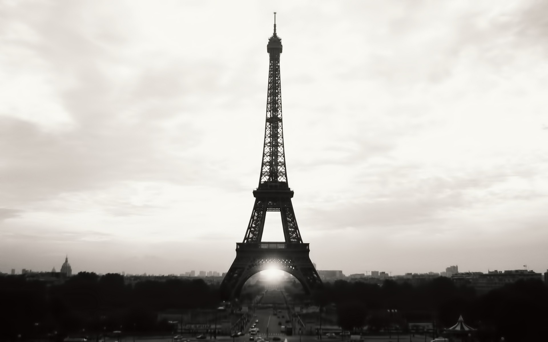 Torre Eiffel, Parigi, Francia, Silhouette, 1920x1200, sfondo per PC