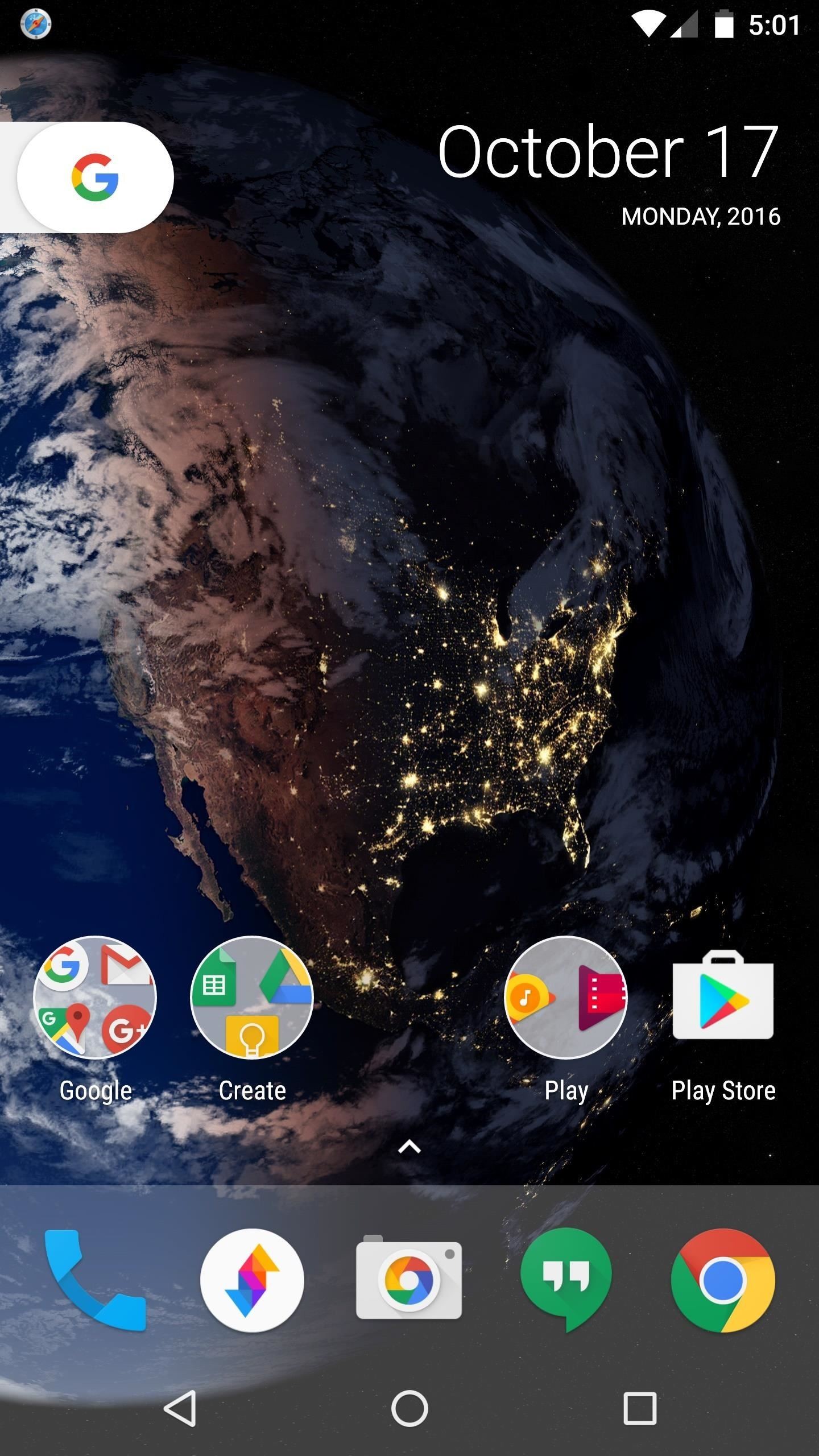 Terra, Nord America, Luci notturne, Screenshot telefono, QHD+, schermata di blocco del cellulare