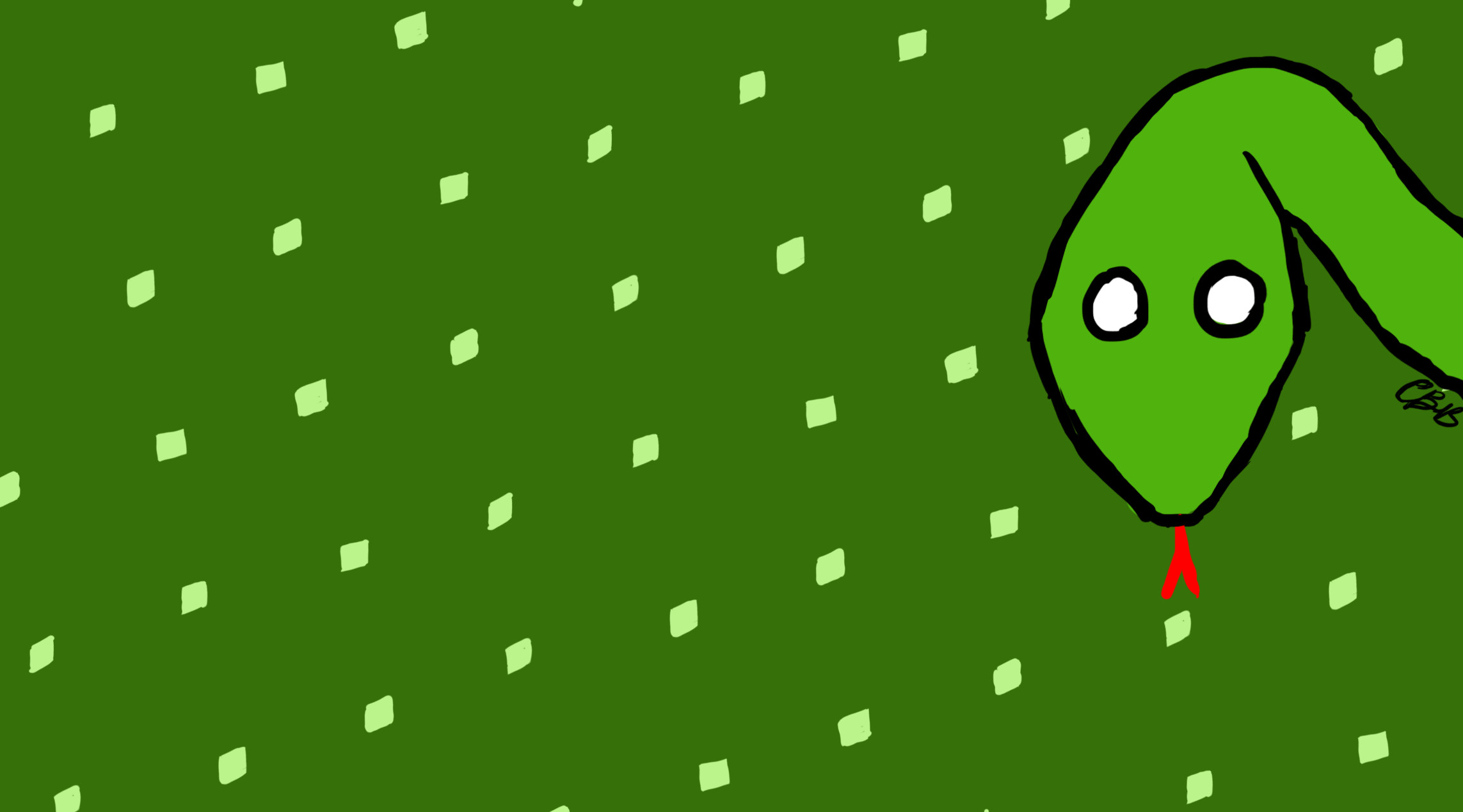Serpeverde, Serpente, Cartone, Sfondo verde, Full HD, wallpaper desktop