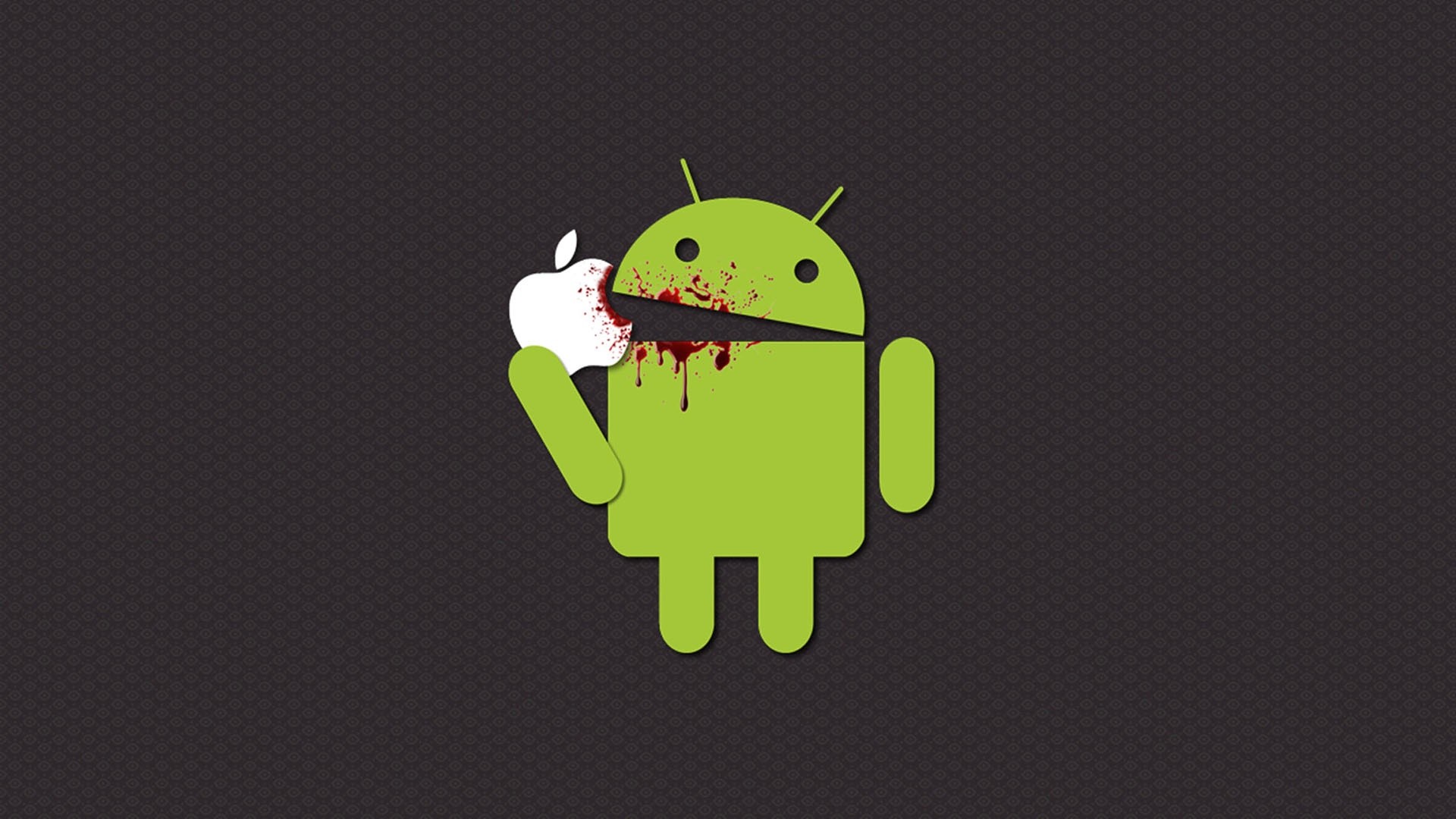 Android, Logo Apple, Bugdroid, Morso, Full HD 1080p, sfondo desktop