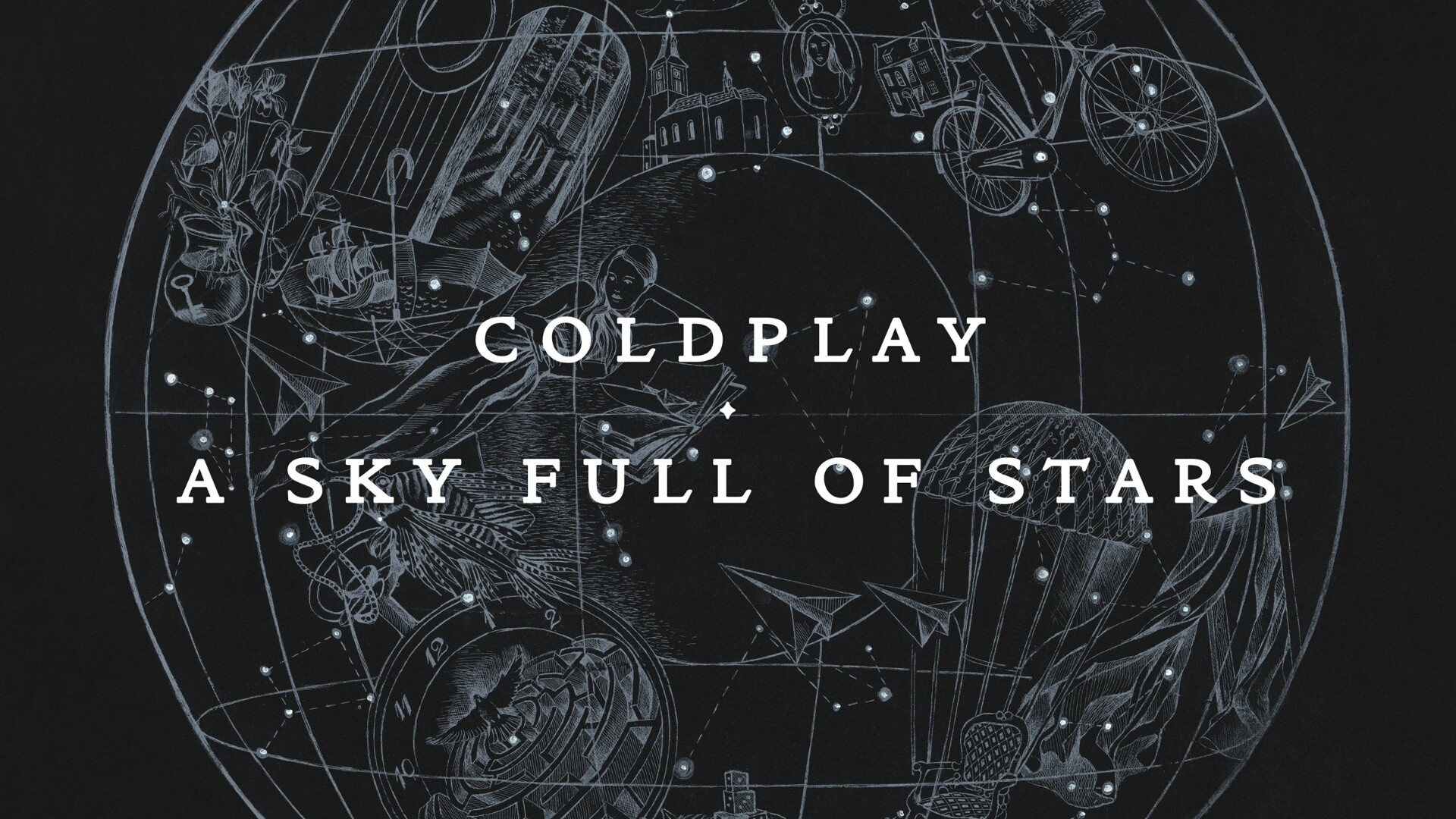 A Sky Full of Stars, Coldplay, Ghost Stories, Costellazioni, Globo, sfondo per portatile