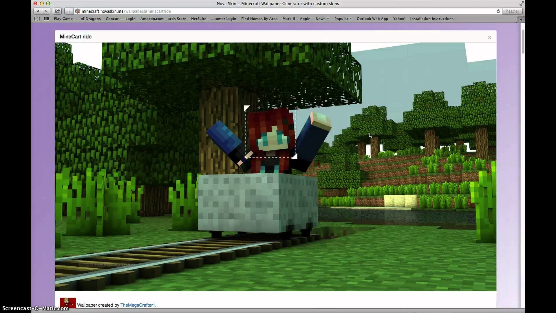 Minecraft, Novaskin, Carrello da miniera, Screenshot, Full HD, sfondo Windows 11