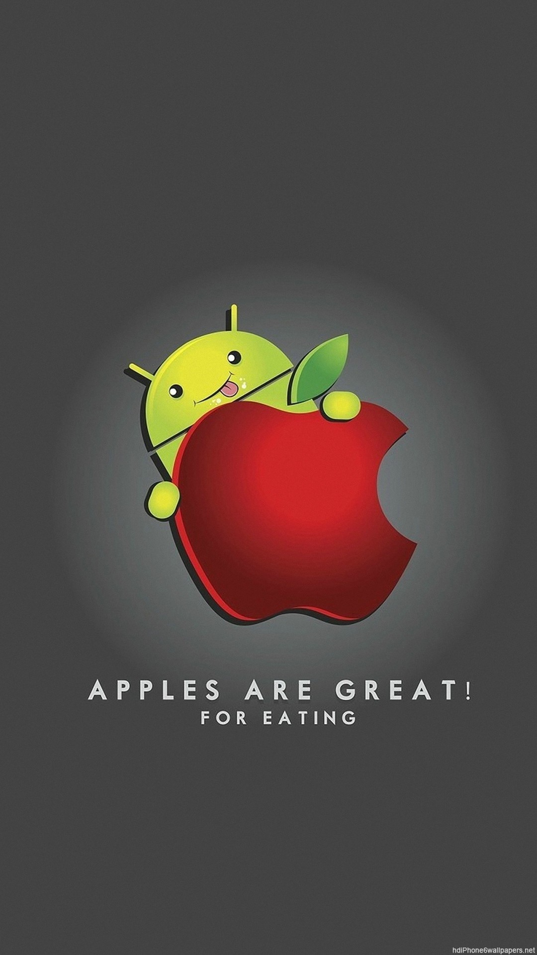 Android, Logo Apple, Mela, Apples are great, Full HD, schermata di blocco del cellulare