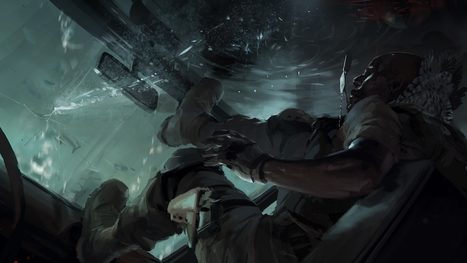Combattimento, Pioggia, Dark, Videogioco, Full HD, sfondo per PC e portatile