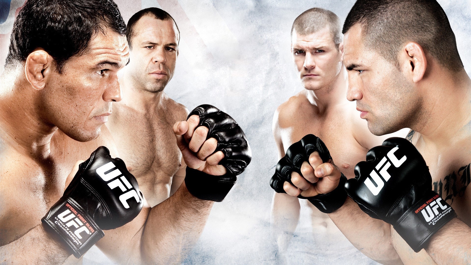 Antônio Rodrigo Nogueira, Wanderlei Silva, Michael Bisping, Cain Velasquez, Guantoni UFC, sfondo 1080p