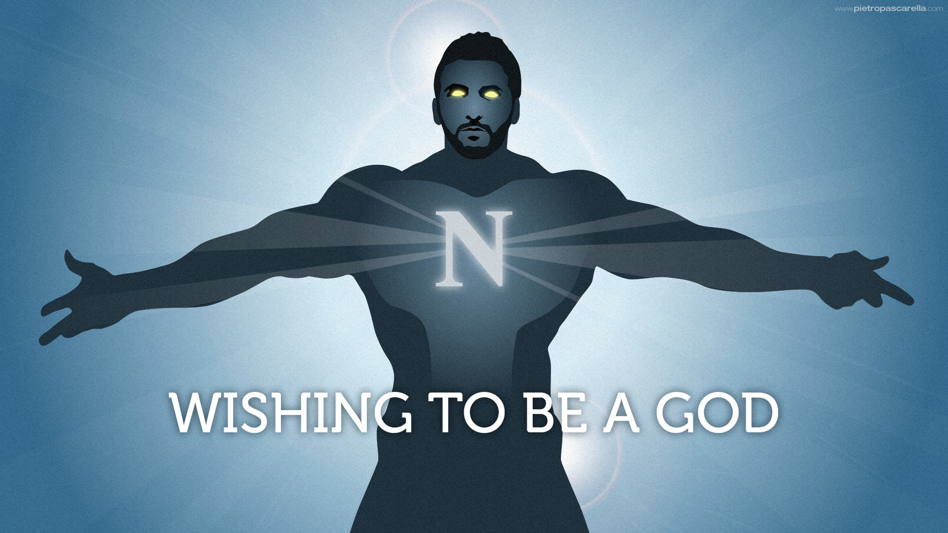 SSC Napoli, Wishing to be a God, Supereroe, Azzurro, 1920x1080, wallpaper desktop