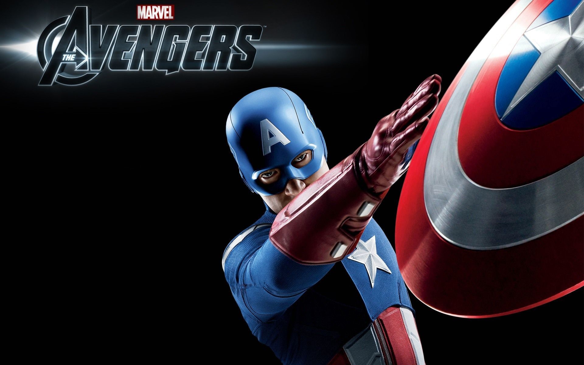 Capitan America, The Avengers, Scudo, Logo, 16:10 Full HD, sfondo widescreen
