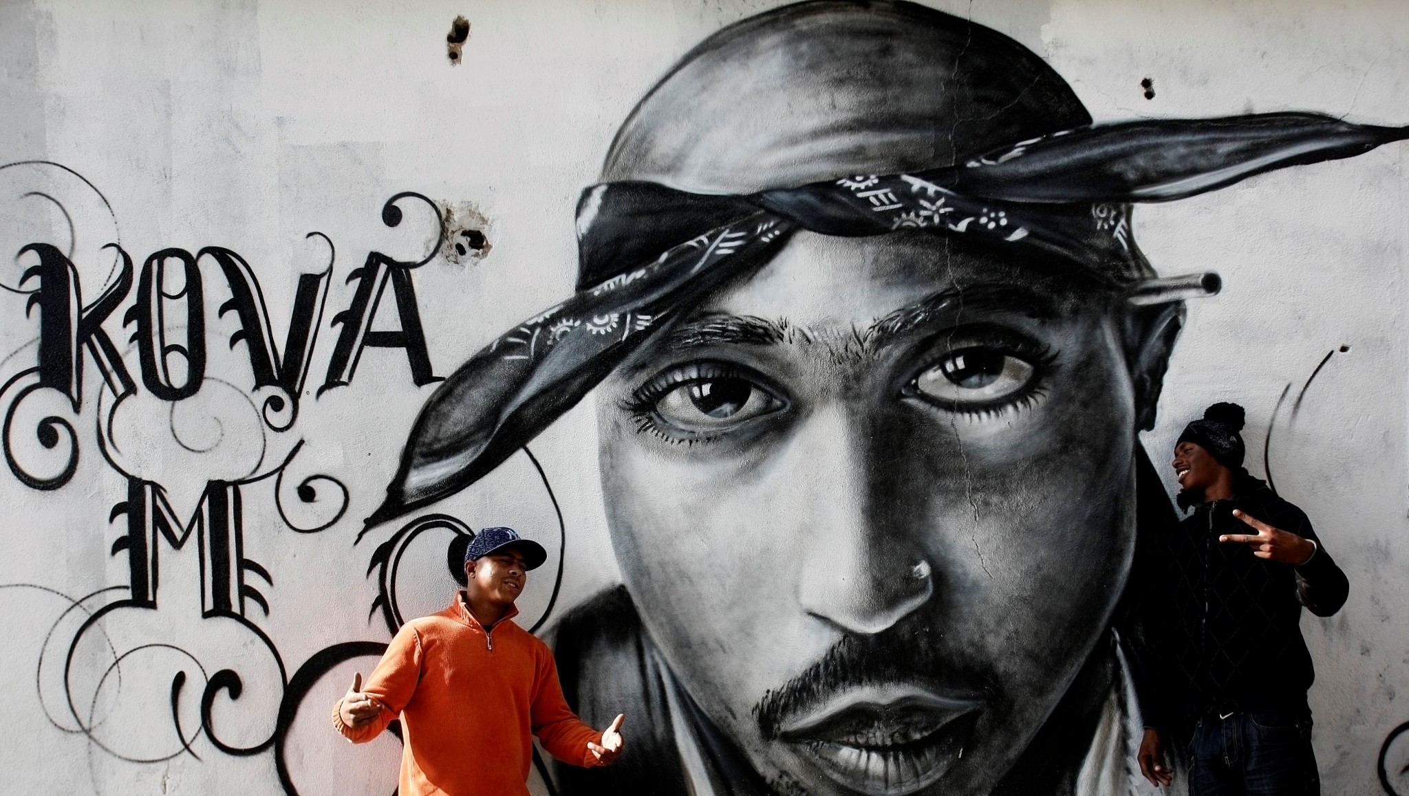 Tupac Shakur, Murale, Graffiti, Bandana, Full HD, sfondo per PC e portatile