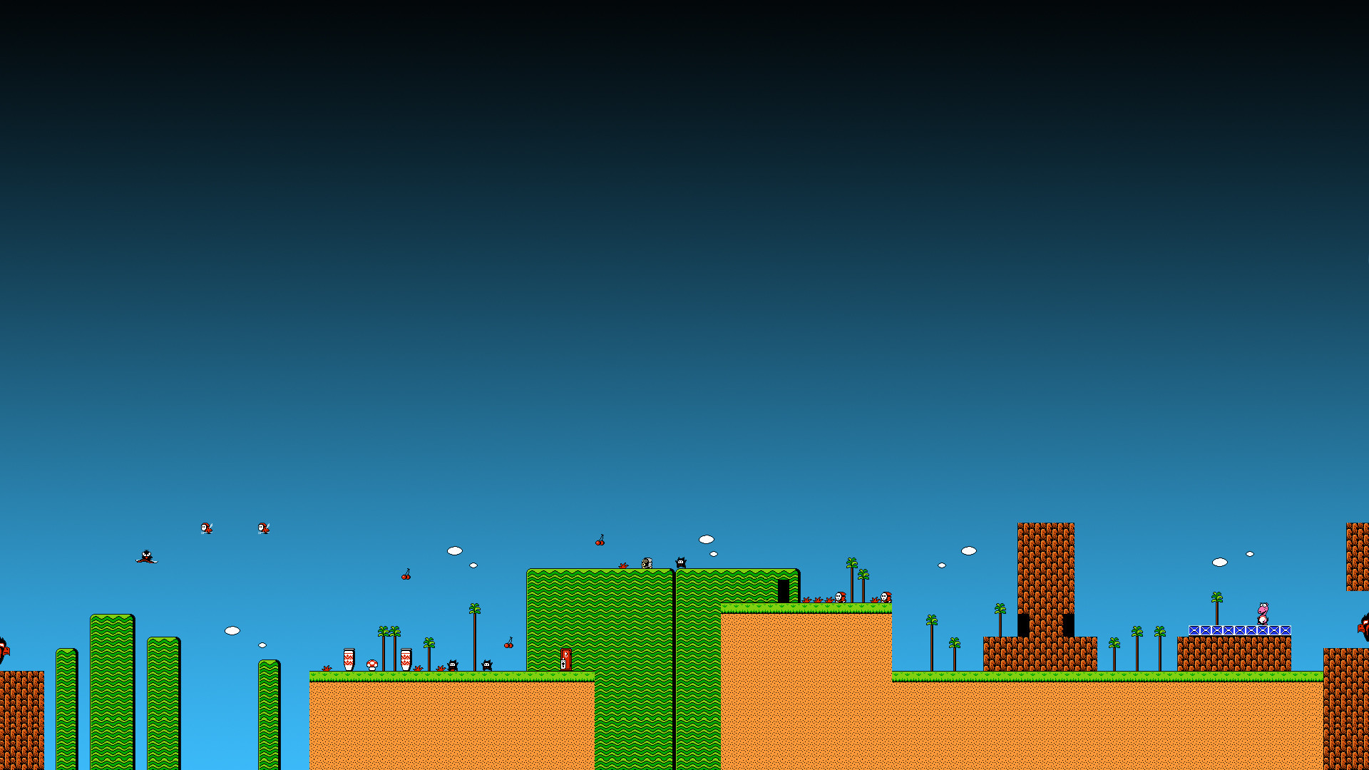 Super Mario Bros., Pixel art, Livello, Retro, Videogioco, 16:9 Full HD, sfondo widescreen