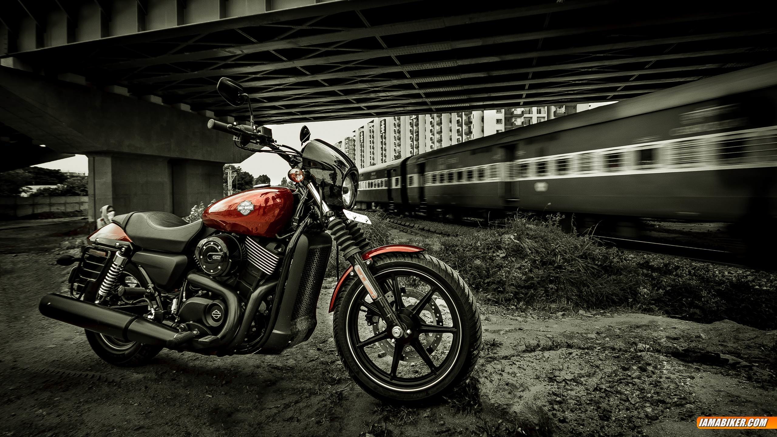 Harley-Davidson Street 750, Moto, Treno, HDR, 2K 1440p, sfondo desktop