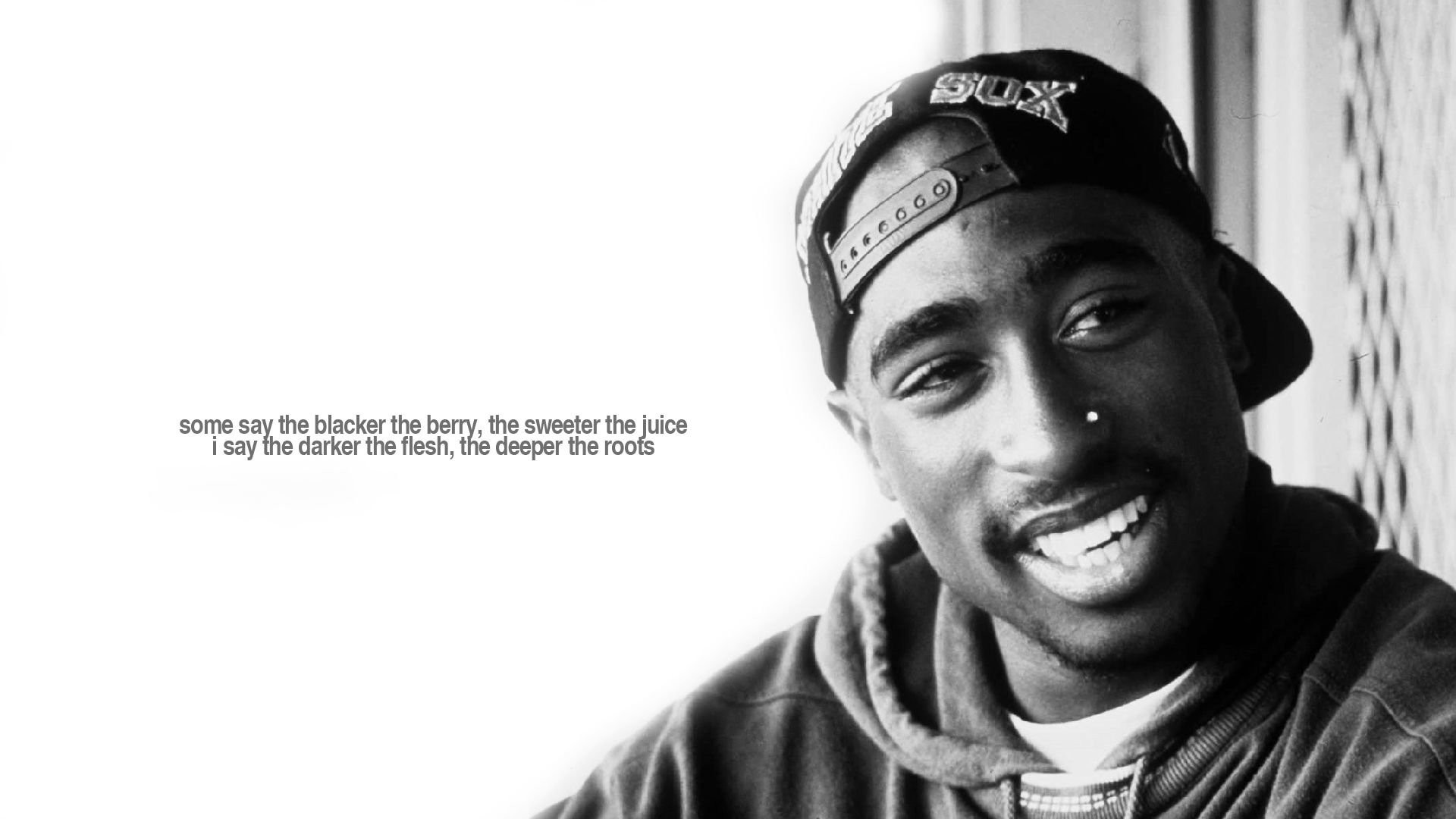 Tupac Shakur, 2Pac, Citazione, Bianco e nero, 1920x1080, sfondo per PC