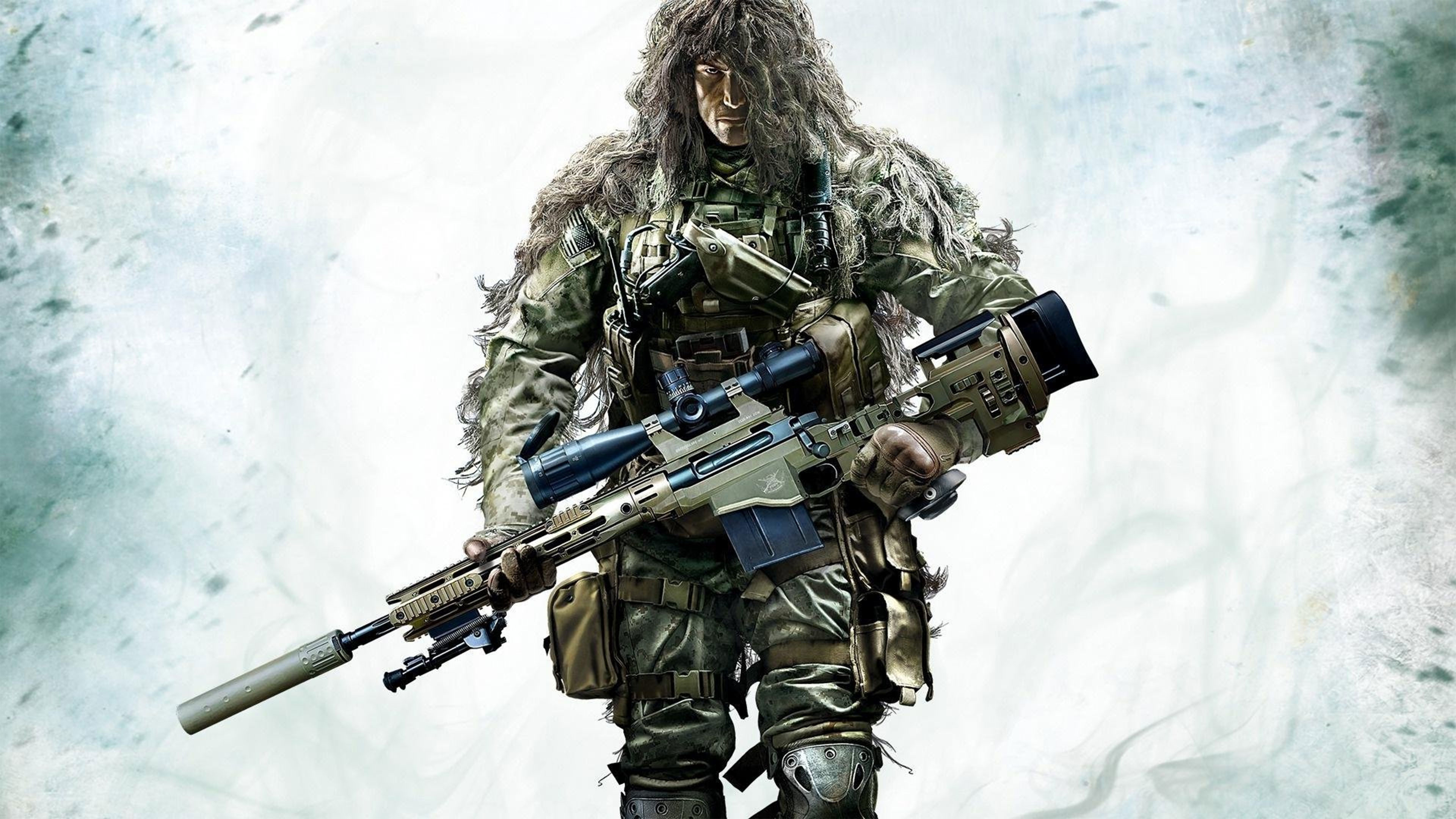 Sniper: Ghost Warrior, Cecchino, Ghillie suit, Fucile, 3840x2160, immagine di sfondo