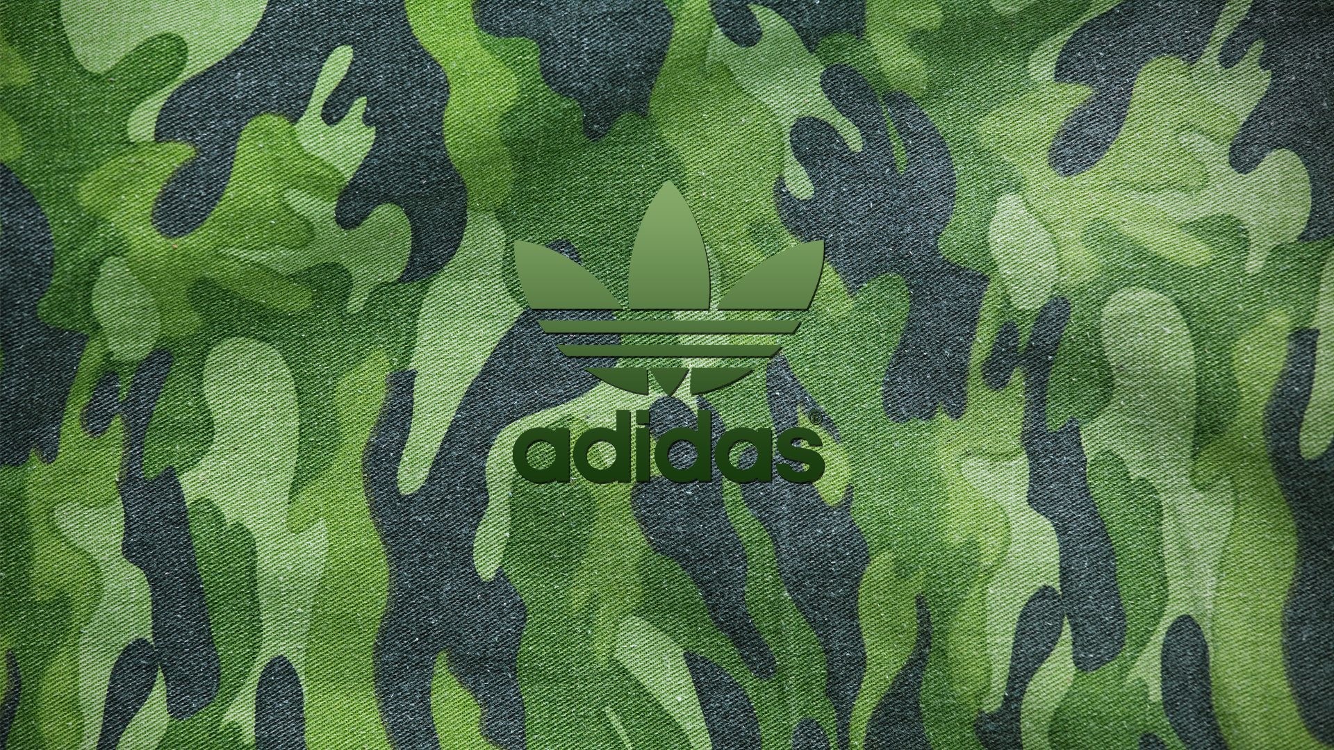 Adidas Originals, Logo trifoglio, Mimetica, Verde, 16:9 Full HD, wallpaper widescreen
