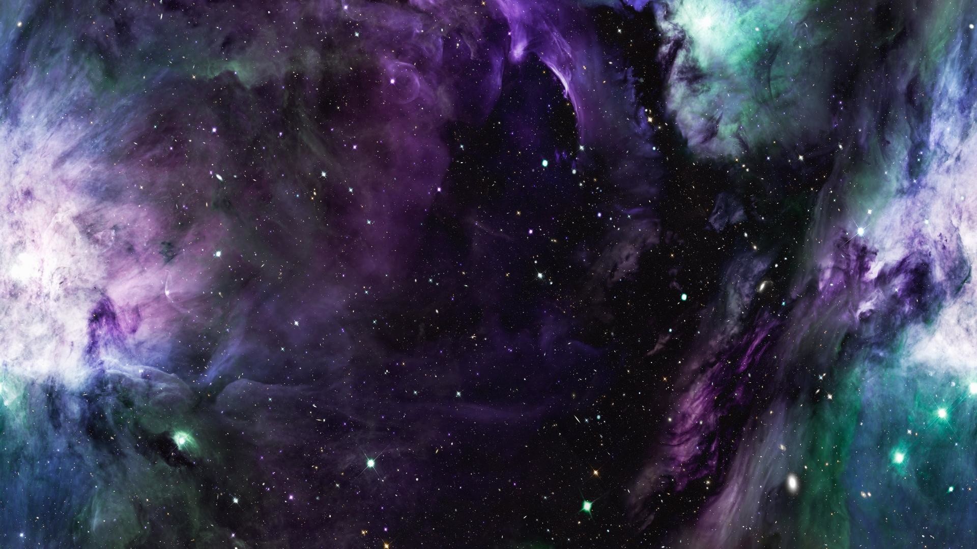 Nebulosa, Spazio, Viola, Stelle, Full HD, sfondo per portatile