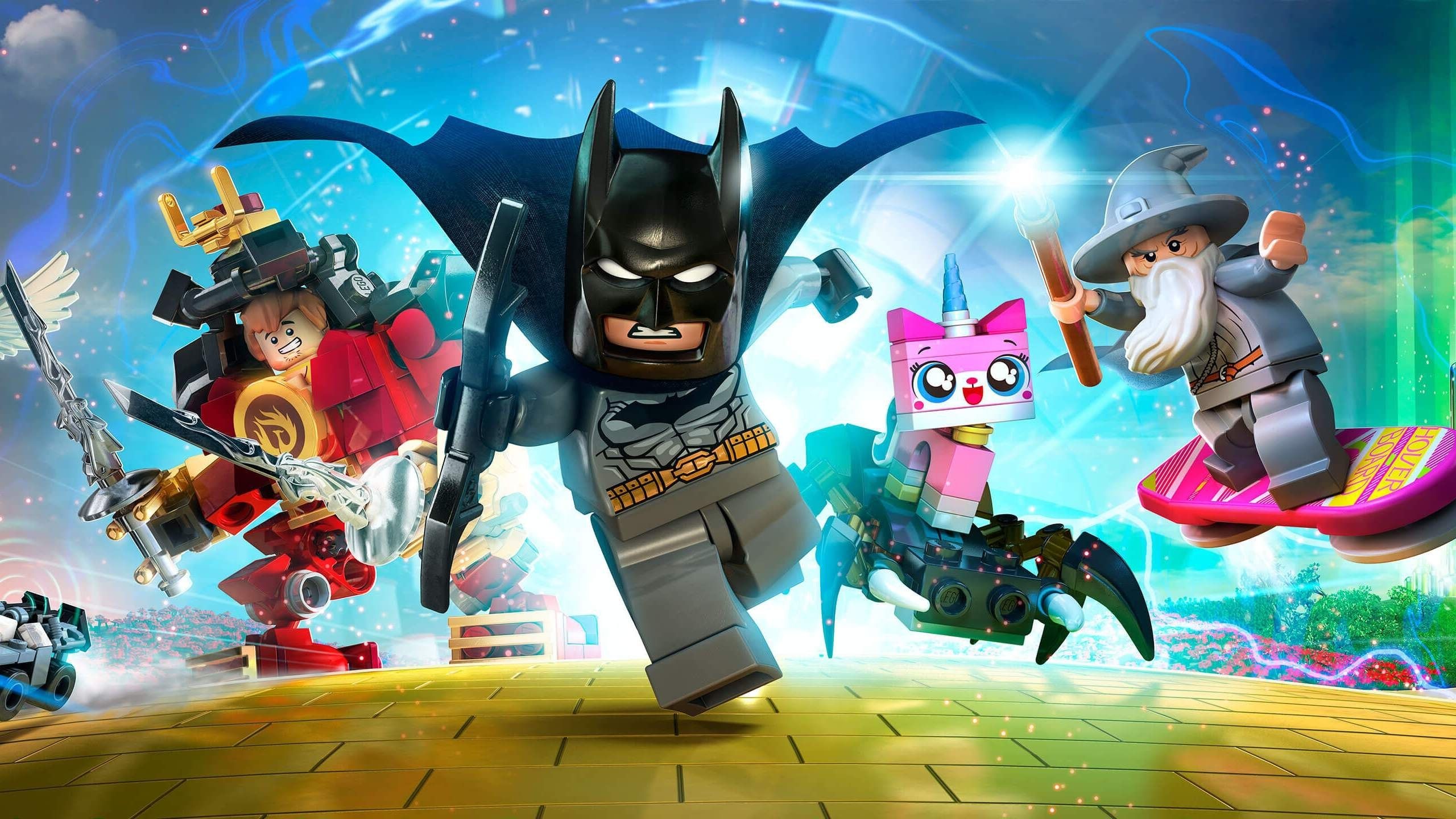 LEGO Dimensions, Batman, Gandalf, Unikitty, Videogioco, 2K, sfondo per portatile
