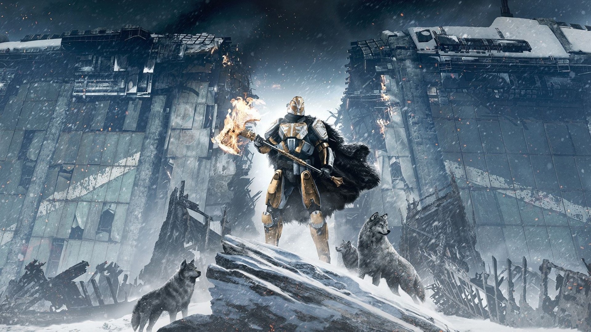 Destiny: Rise of Iron, Destiny, Titano, Lupi, Neve, 1920x1080, immagine di sfondo