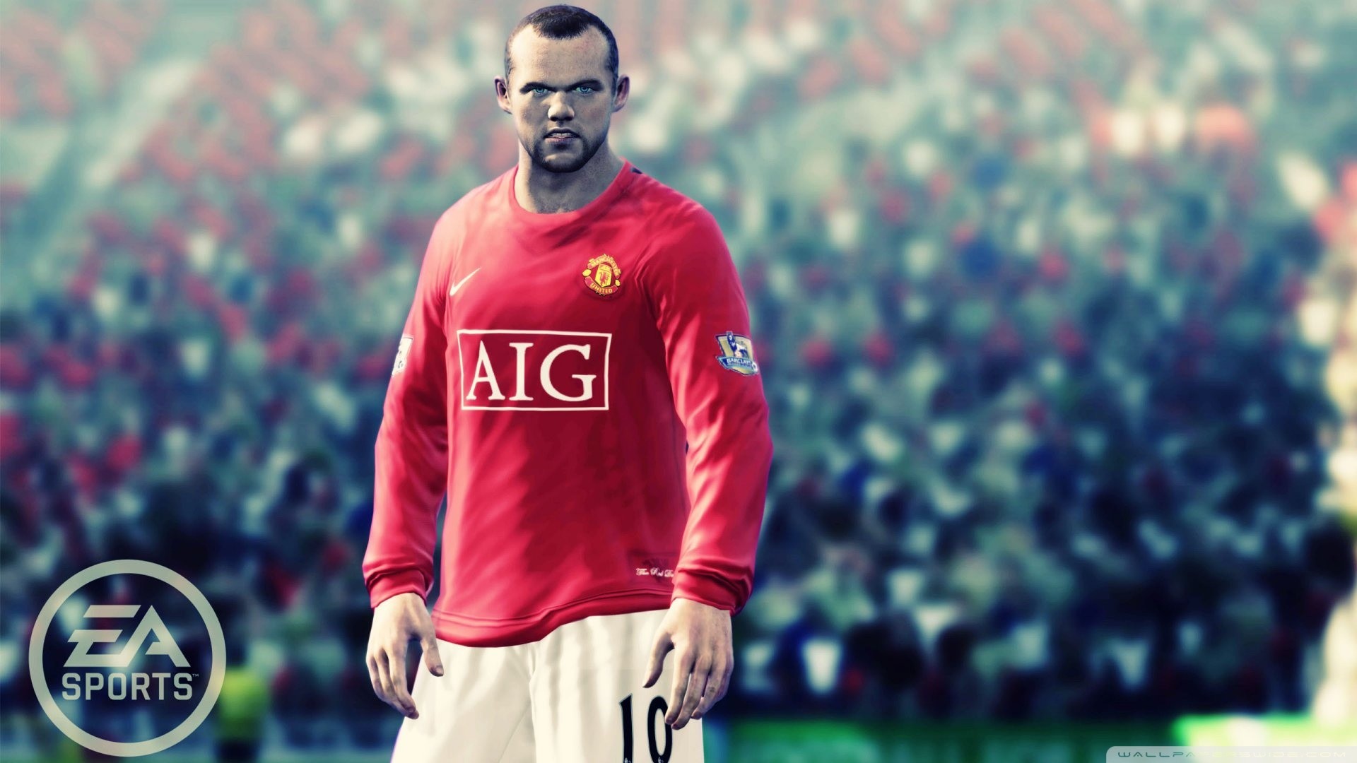 Wayne Rooney, Manchester United, EA Sports, Calcio, Stadio, Full HD 1080p, sfondo desktop