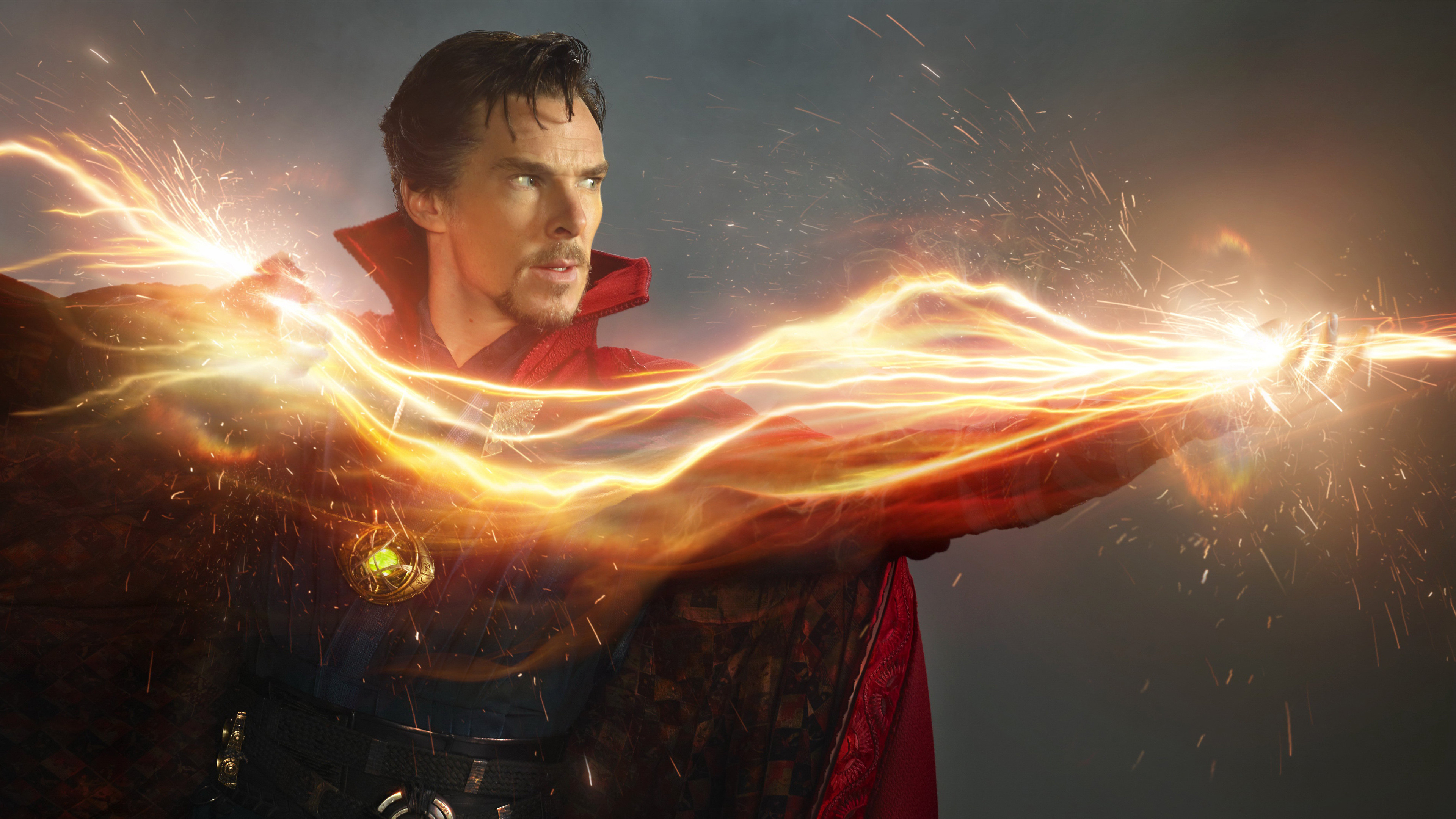 Doctor Strange, Benedict Cumberbatch, Fruste di energia, Magia, 4K, sfondo per PC e portatile
