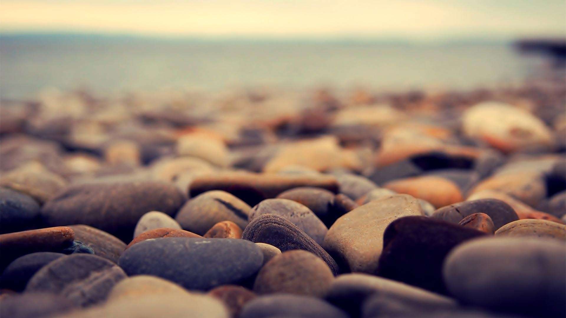 Ciottoli, Spiaggia, Vintage, Sfocato, Full HD 1080p, sfondo desktop