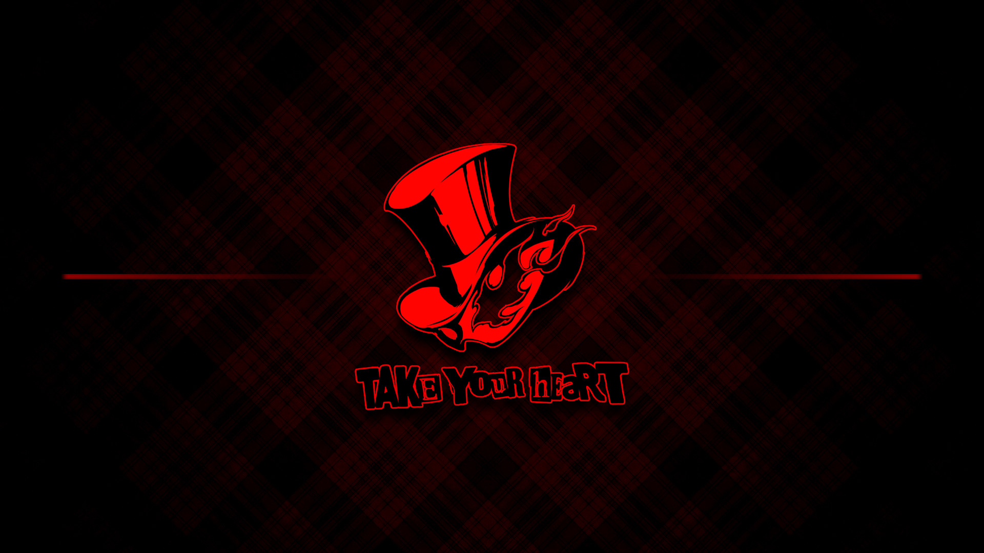 Take Your Heart, Persona 5, Cilindro, Sfondo nero, Full HD, wallpaper per PC