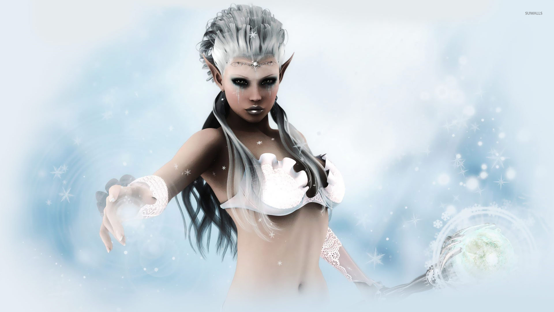 Fantasy, Magia, Azzurro, 16:9 Full HD, sfondo widescreen