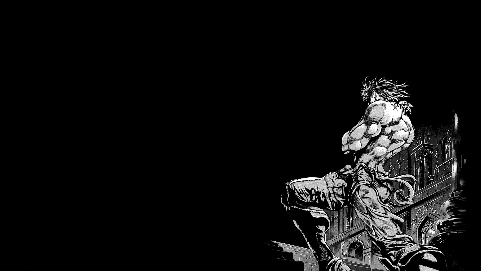 Le bizzarre avventure di JoJo, Dio Brando, Bianco e nero, Minimalista, sfondo Full HD per PC