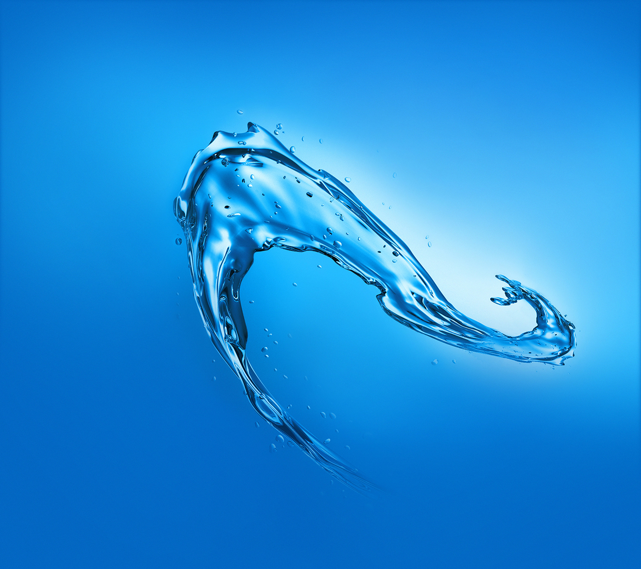 Spruzzo d'acqua, Sfondo azzurro, Acqua, Full HD, schermata di blocco Huawei P8 Lite