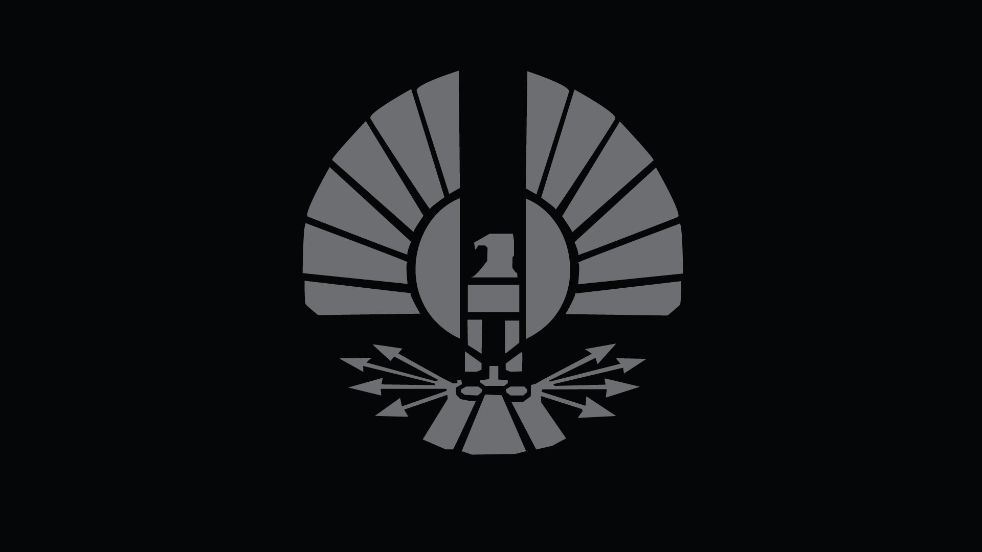 Hunger Games, Simbolo di Capitol City, Panem, Grigio, 1920x1080, sfondo per PC