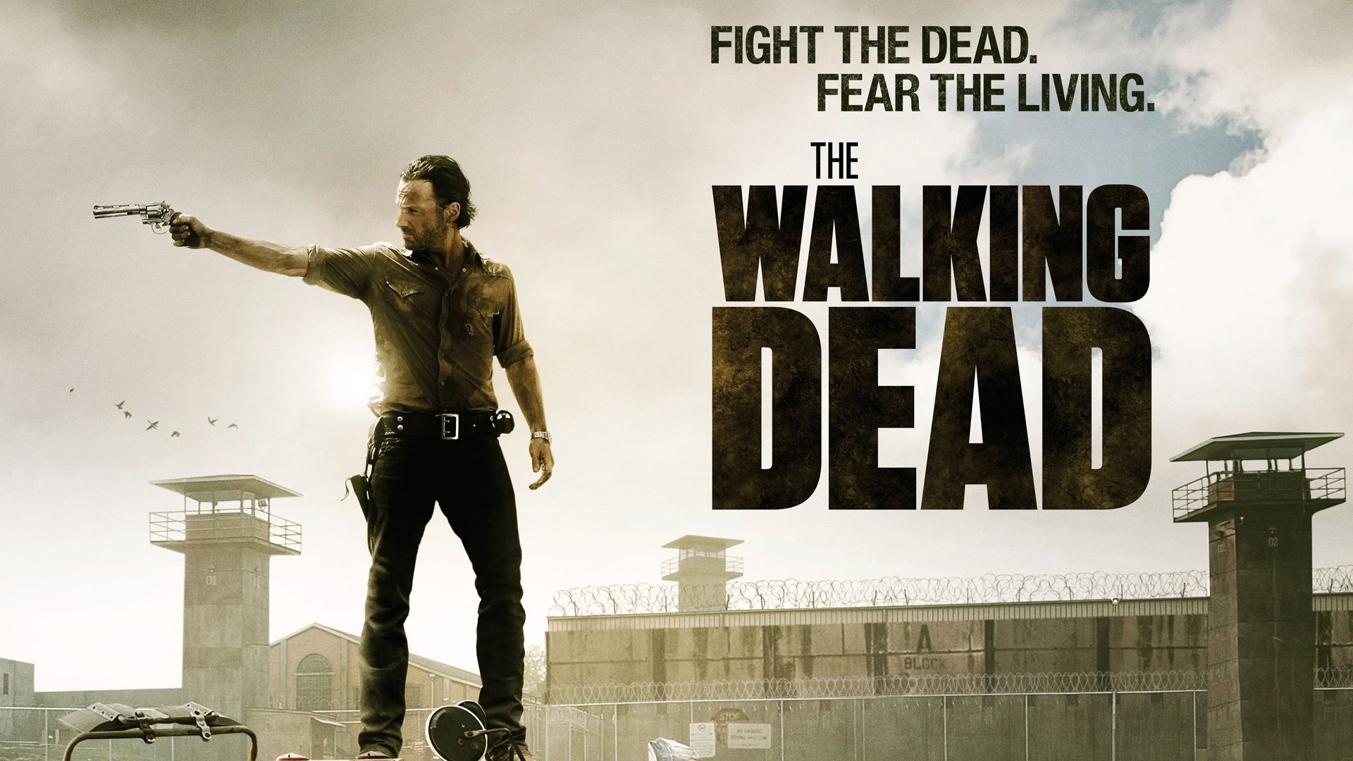 The Walking Dead, Rick Grimes, Andrew Lincoln, Prigione, Poster, wallpaper desktop Full HD