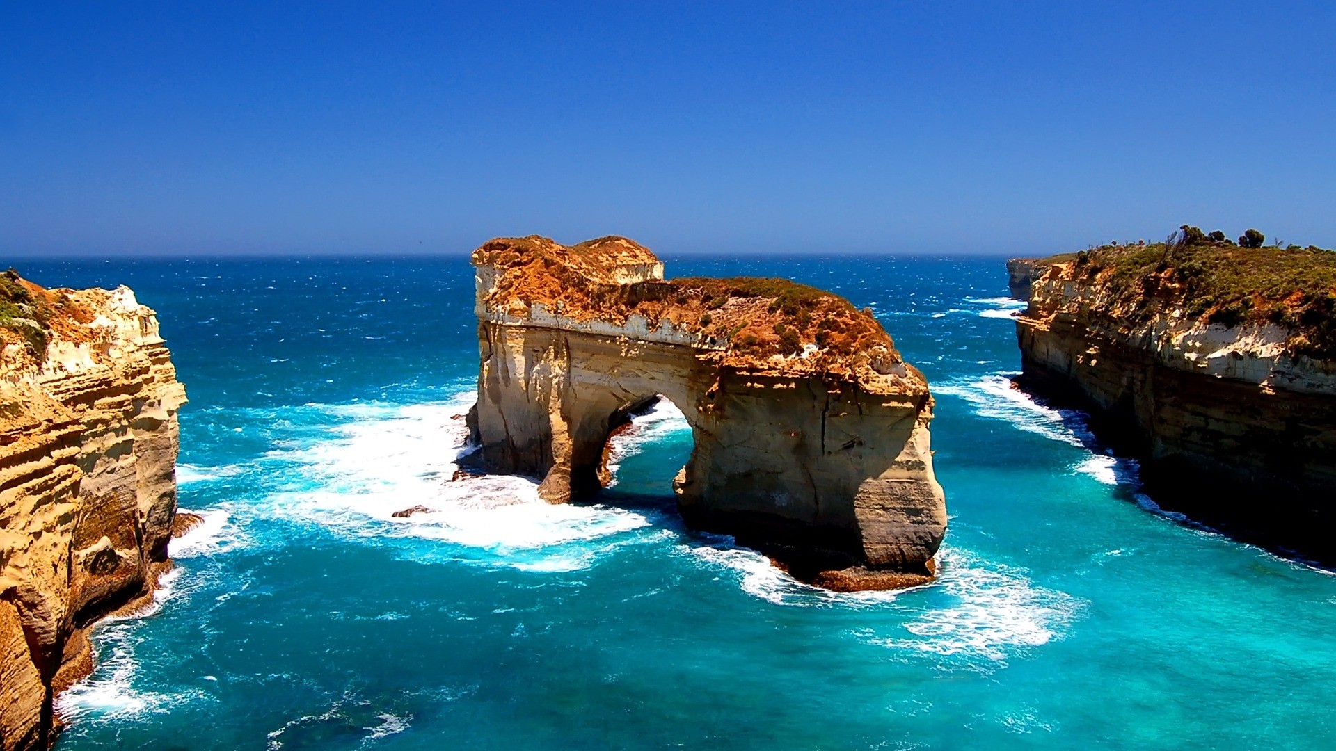 Island Archway, Great Ocean Road, Australia, Scogliere, Oceano, 1920x1080, immagine di sfondo