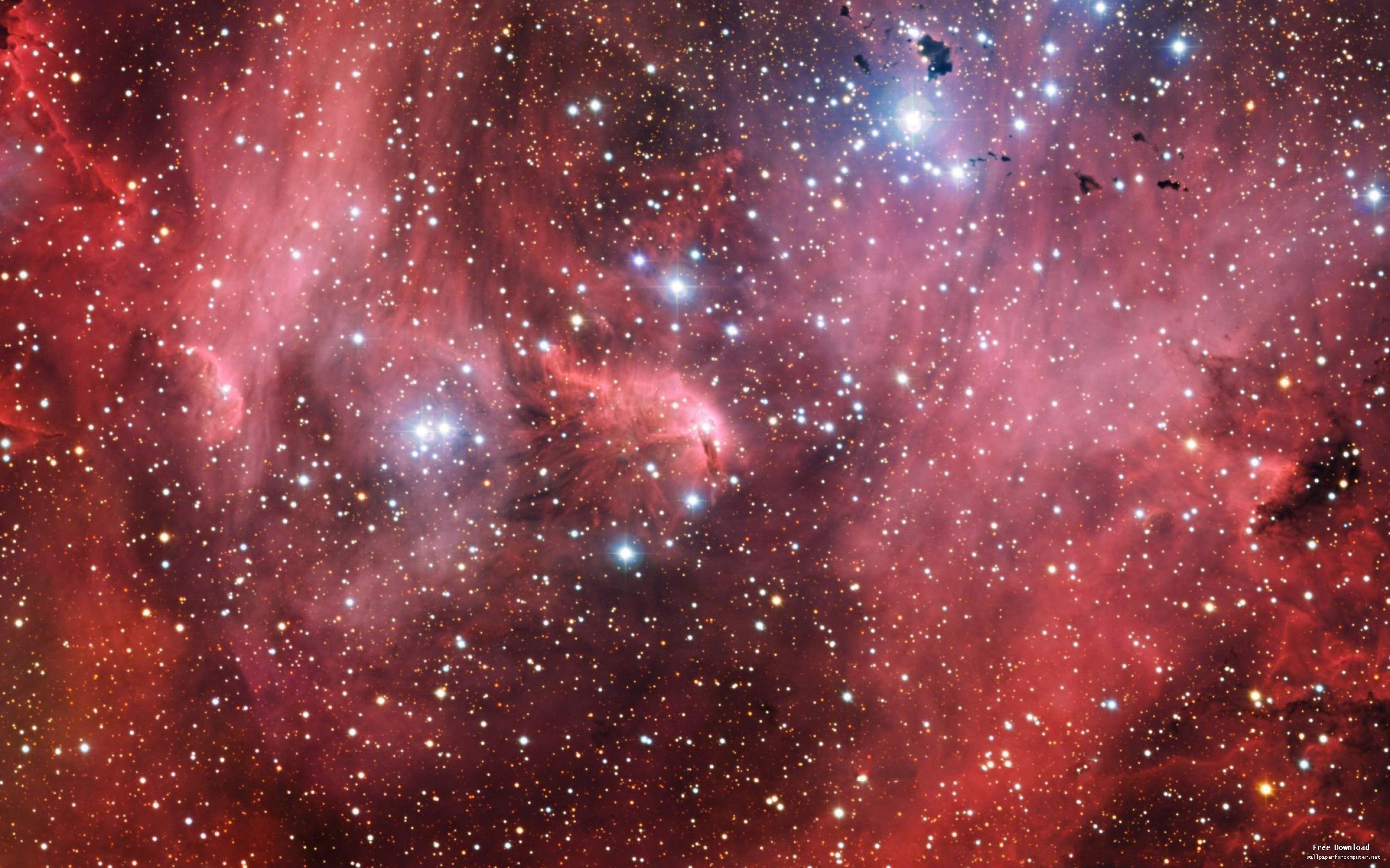 Nebulosa, Stelle, Rosso, Spazio, 2K 1600p, sfondo desktop