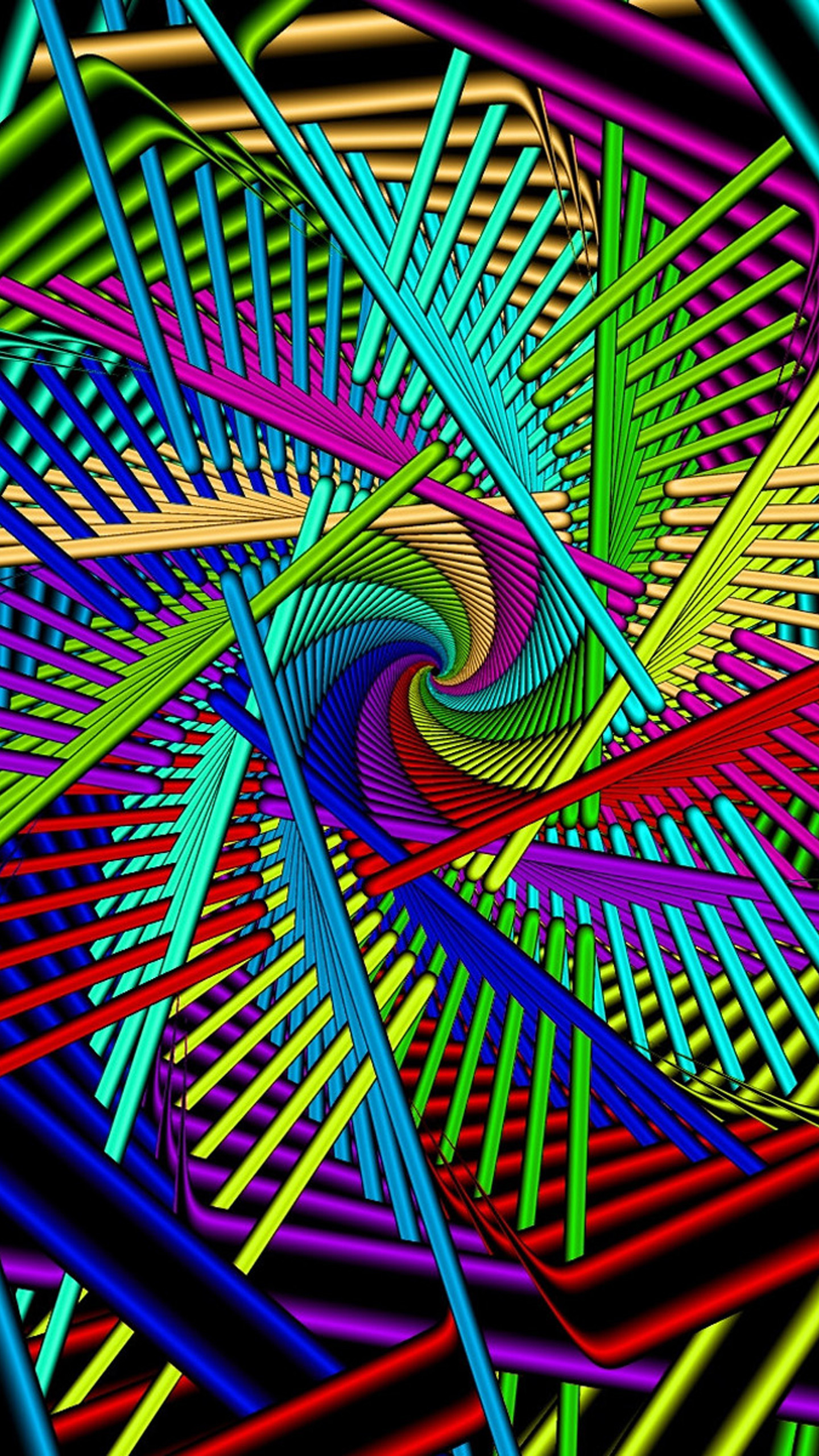 Spirale, Geometrico, Neon, Psichedelico, QHD+, sfondo Samsung S25