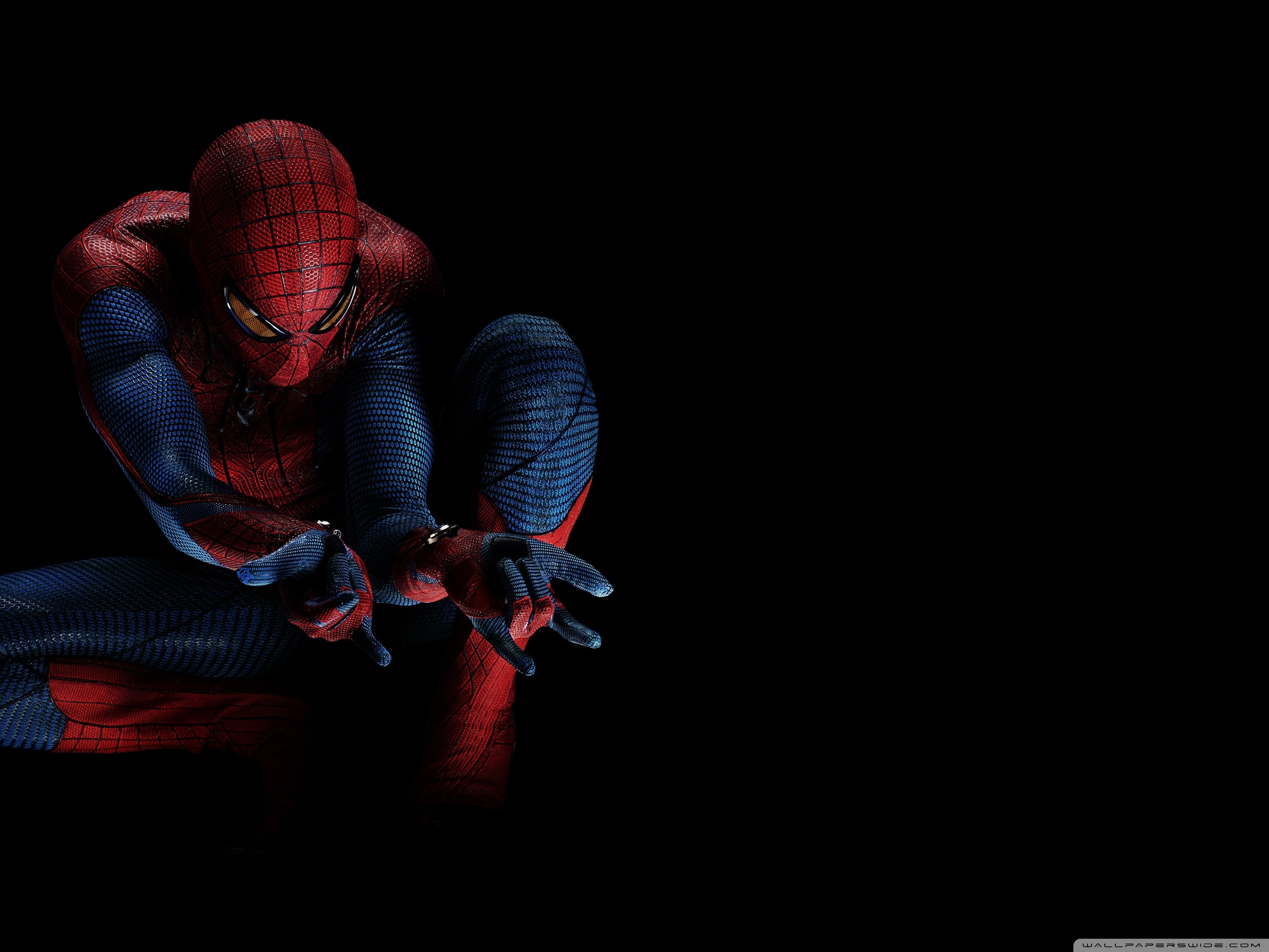 Spider-Man, The Amazing Spider-Man, Sfondo nero, 2K, wallpaper per tablet